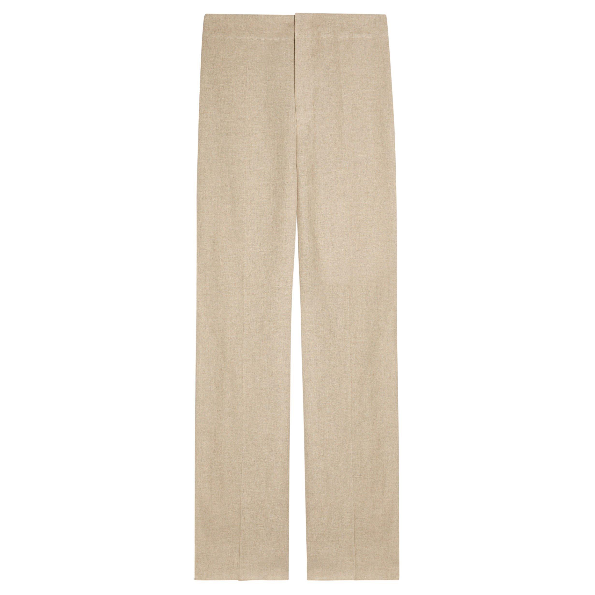 BEIGE - Tods - Women's Linen Straight Trousers - 1