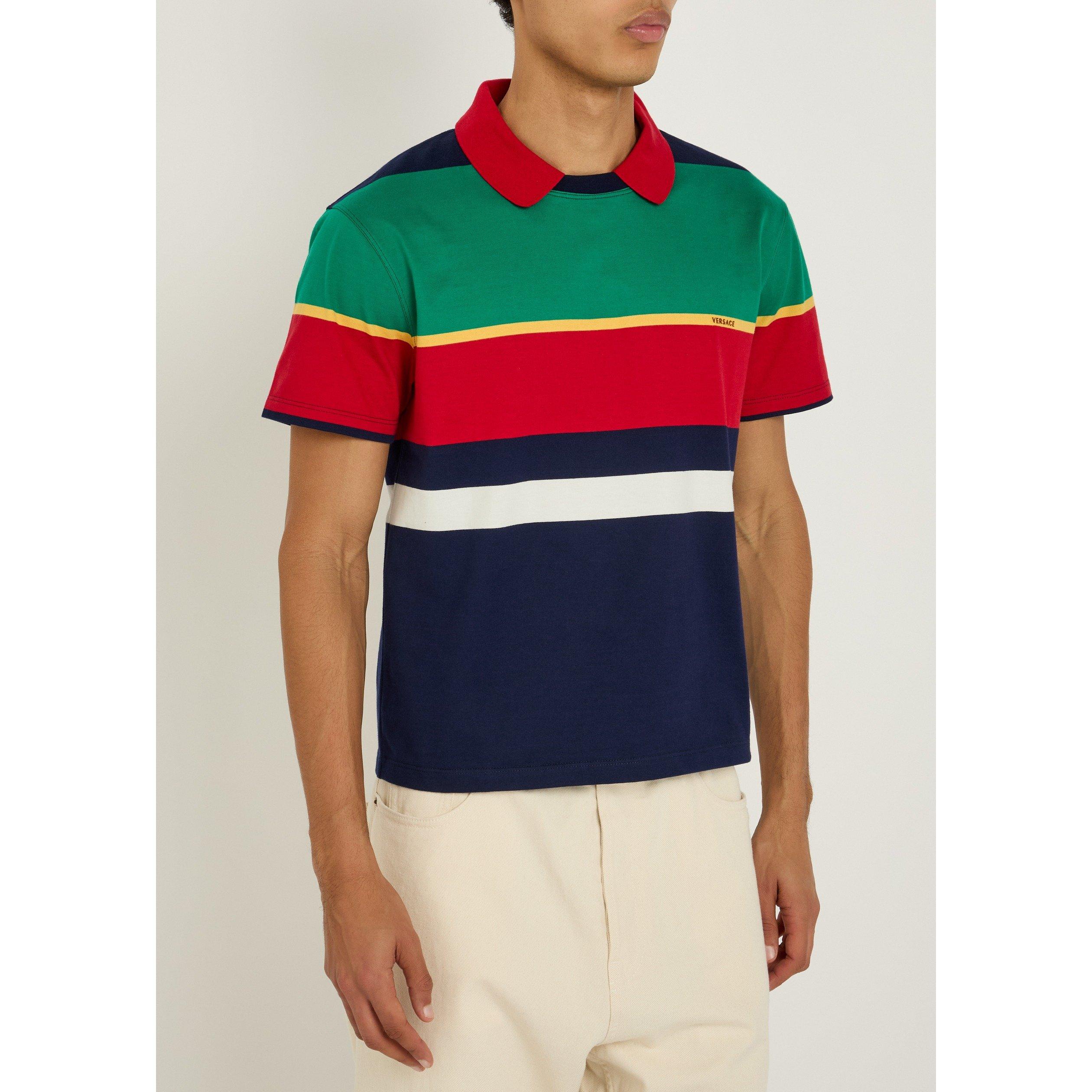 MULTICOLOURED 1 - Versace - VER STRIPED EMBROIDERED POLO - 2