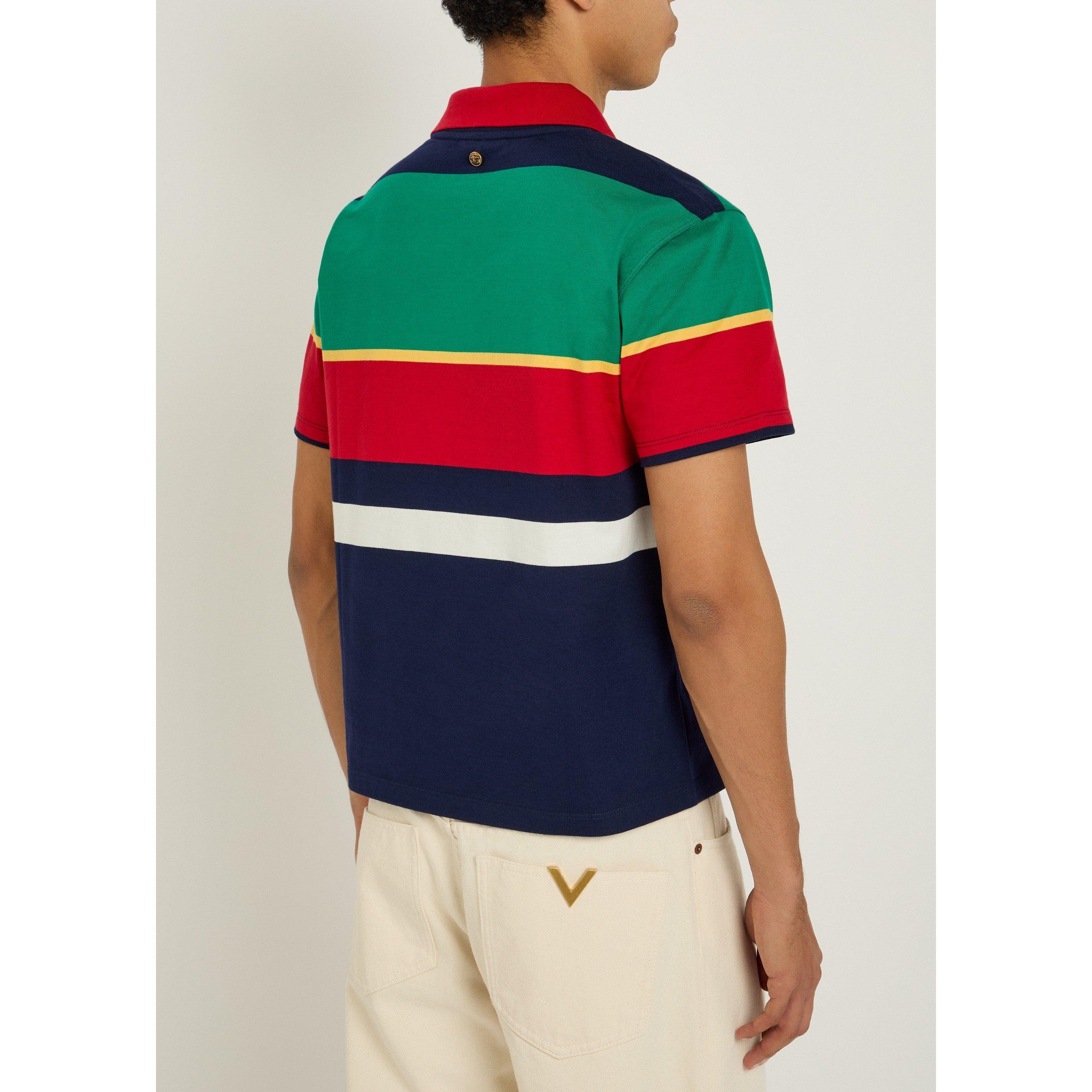 MULTICOLOURED 1 - Versace - VER STRIPED EMBROIDERED POLO - 3
