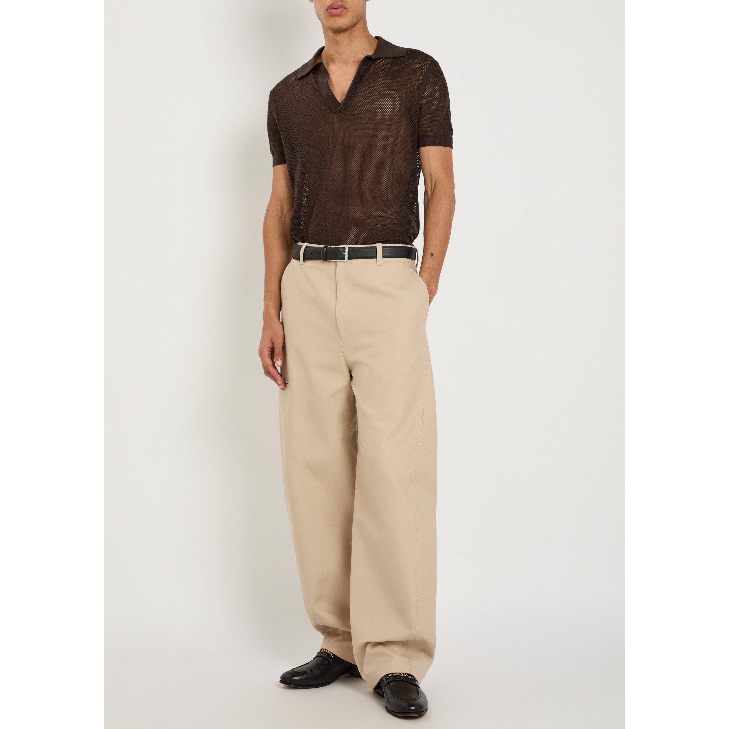 BROWN - Tom Ford - TOM FORD SS BUTTONLESS POLO - 5