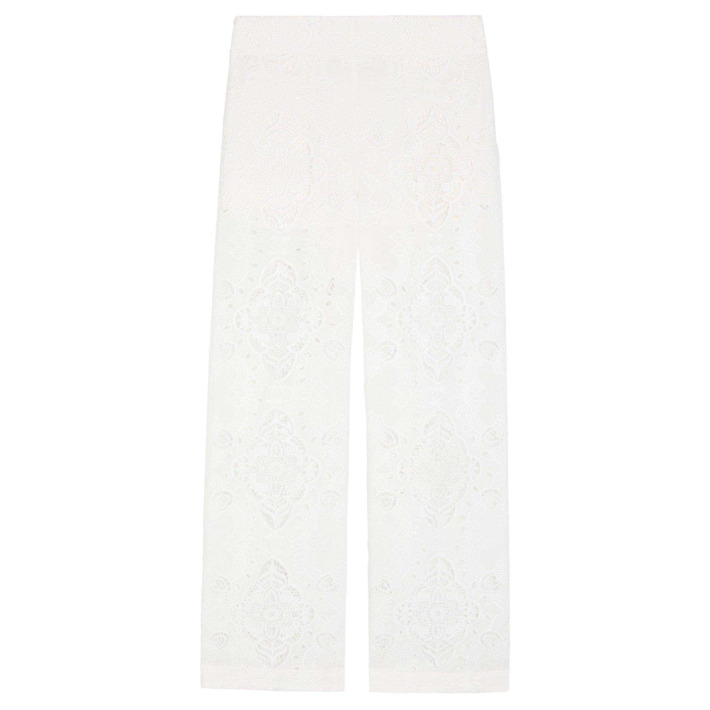 WHITE - Borgo de Nor - TR JOSHUA LACE TROUSERS - 1