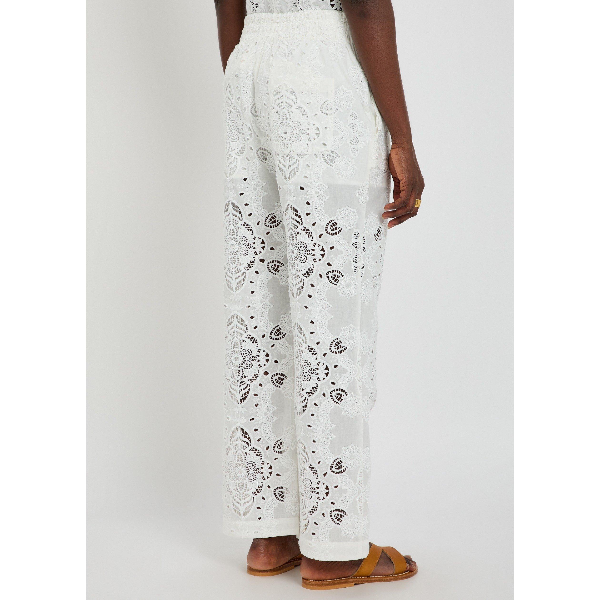 WHITE - Borgo de Nor - TR JOSHUA LACE TROUSERS - 3