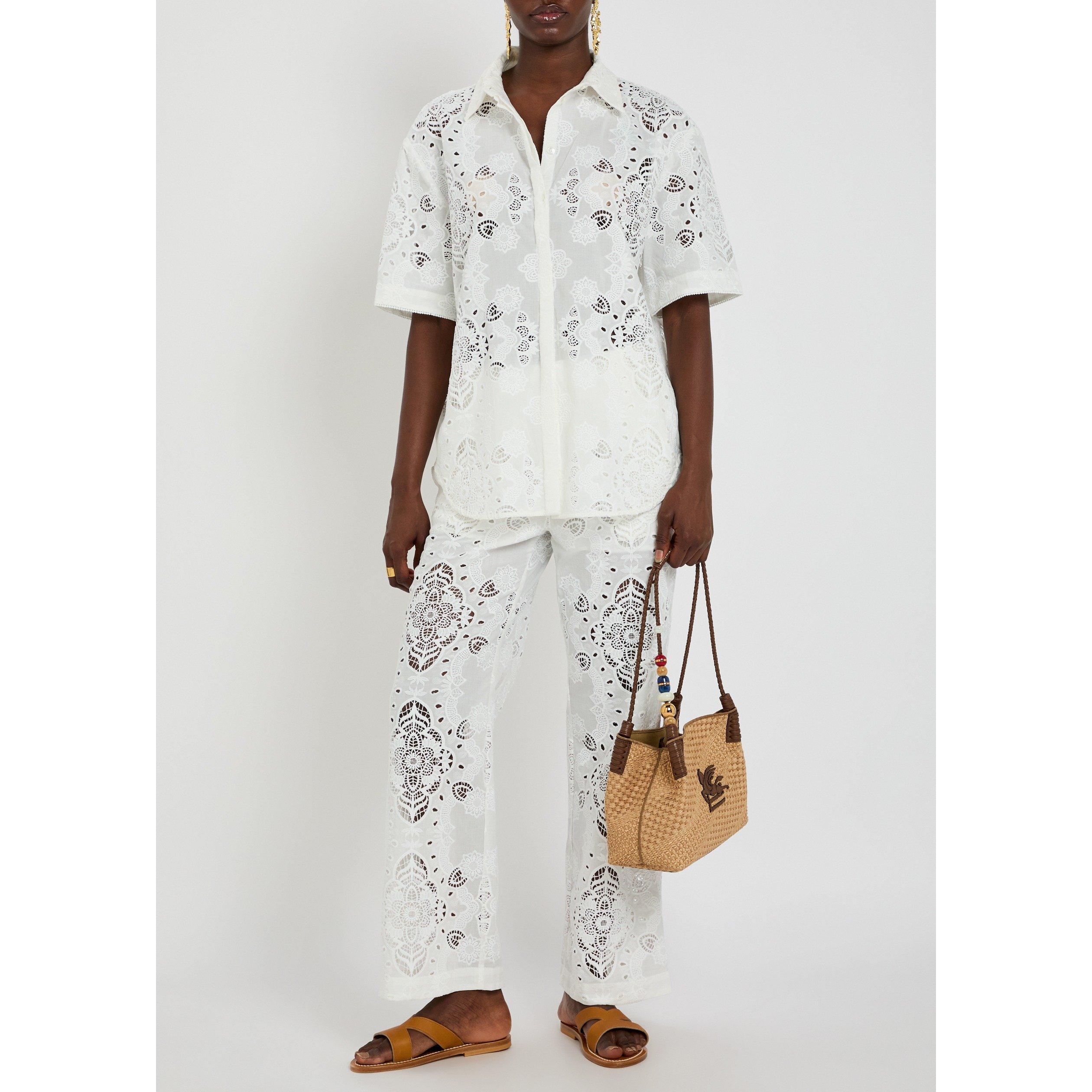 WHITE - Borgo de Nor - TR JOSHUA LACE TROUSERS - 5