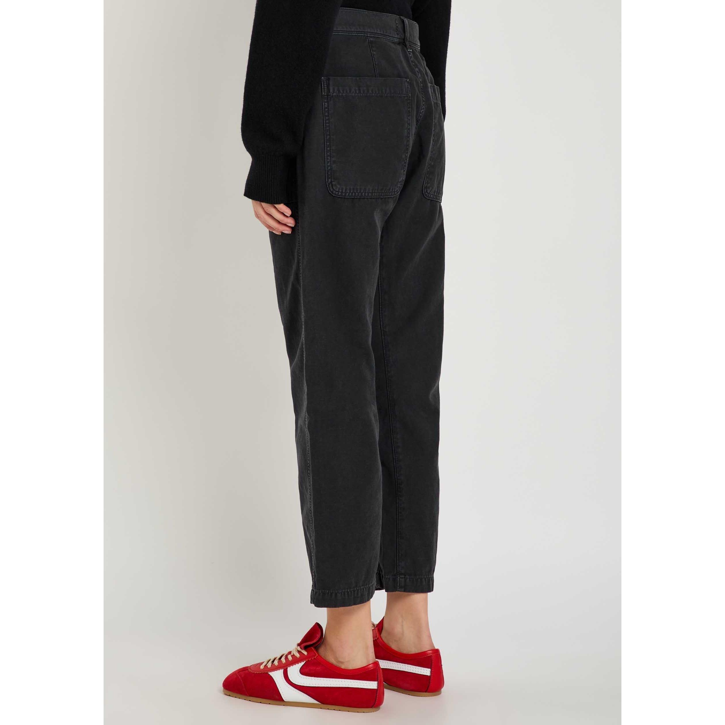 BLACK - Citizens Of Humanity - Women's Winslow Utility Cotton Low-Rise Straight Leg Trousers - 3