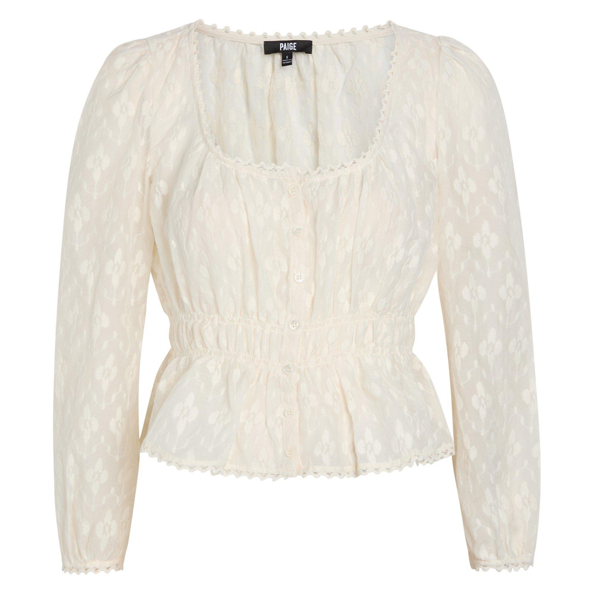 WHITE - Paige - JAY BLOUSE - ANTIQUE WHIT
