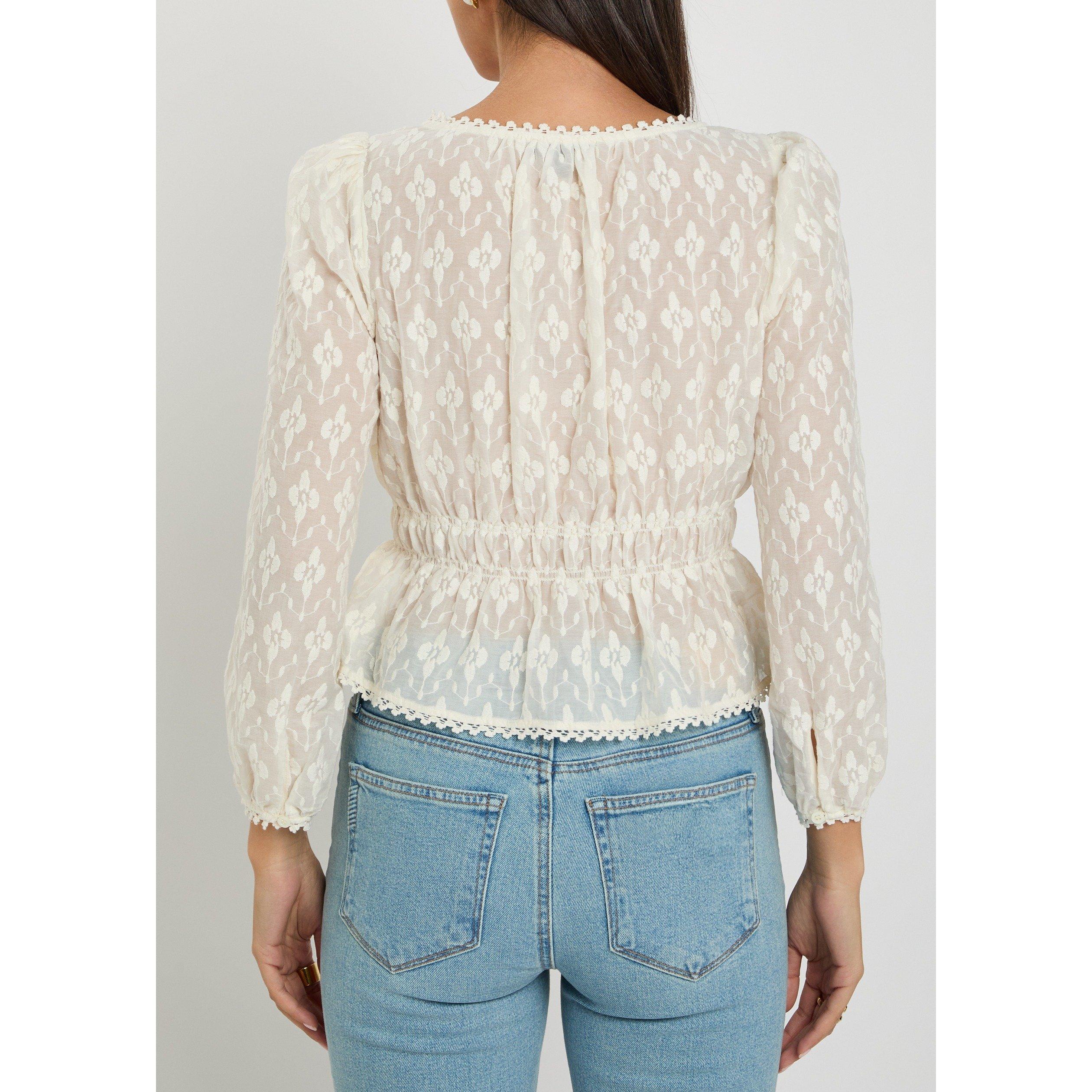WHITE - Paige - JAY BLOUSE - ANTIQUE WHITE - 3