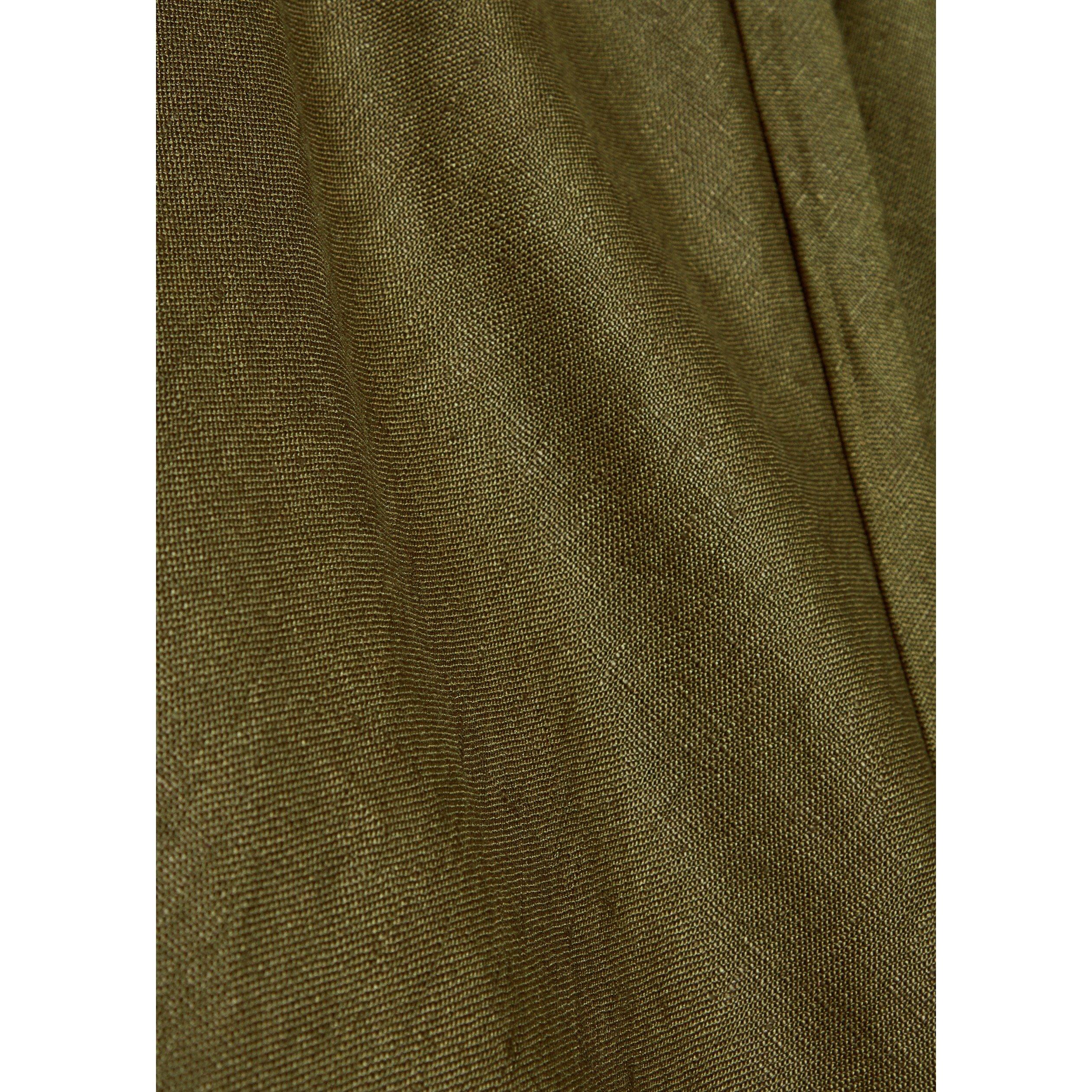 KHAKI - Reformation - TR Gale Linen Mid Rise Pant - 4