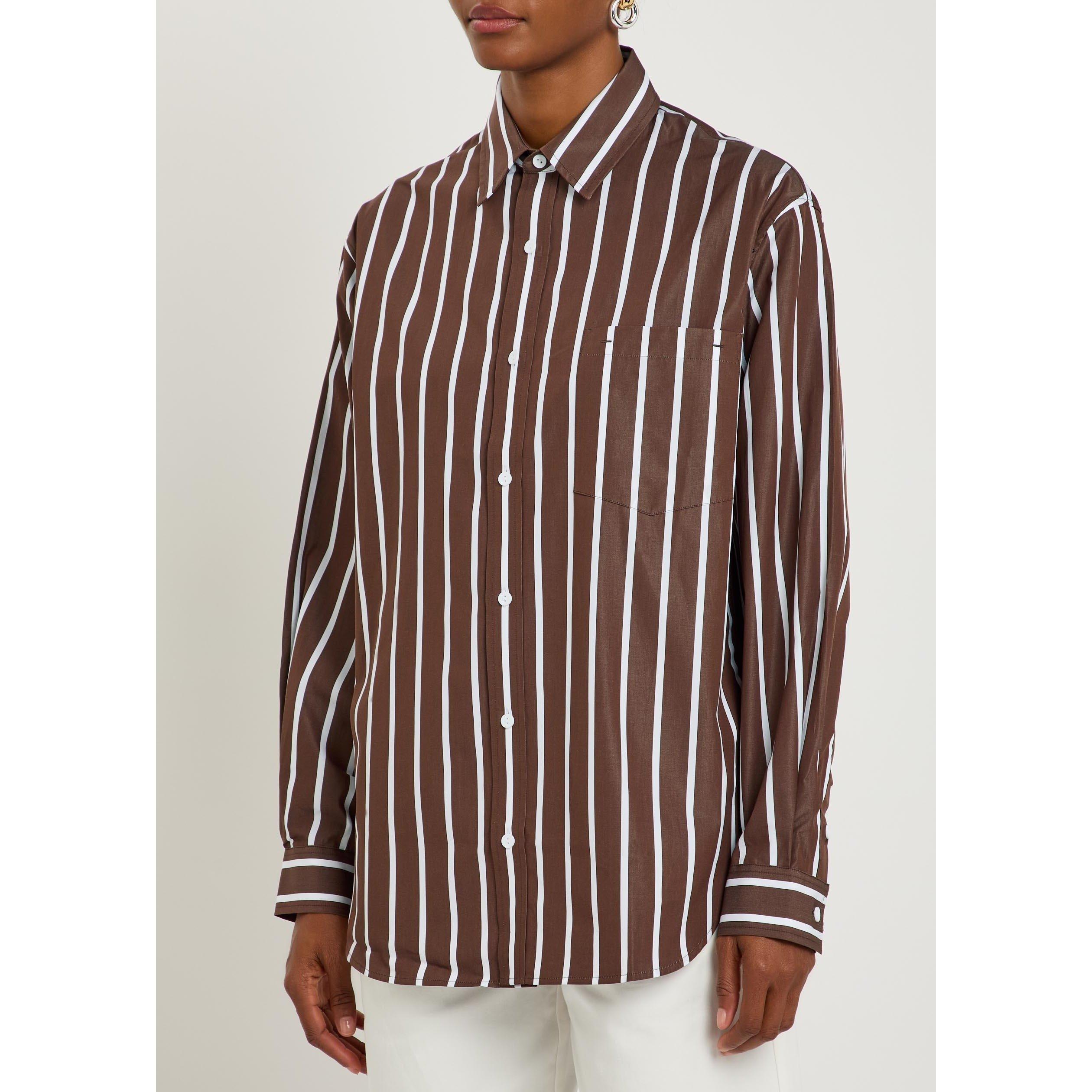 BROWN AND OTHER - Matteau - SB LS CLASSIC STRIPE SHIRT - 2