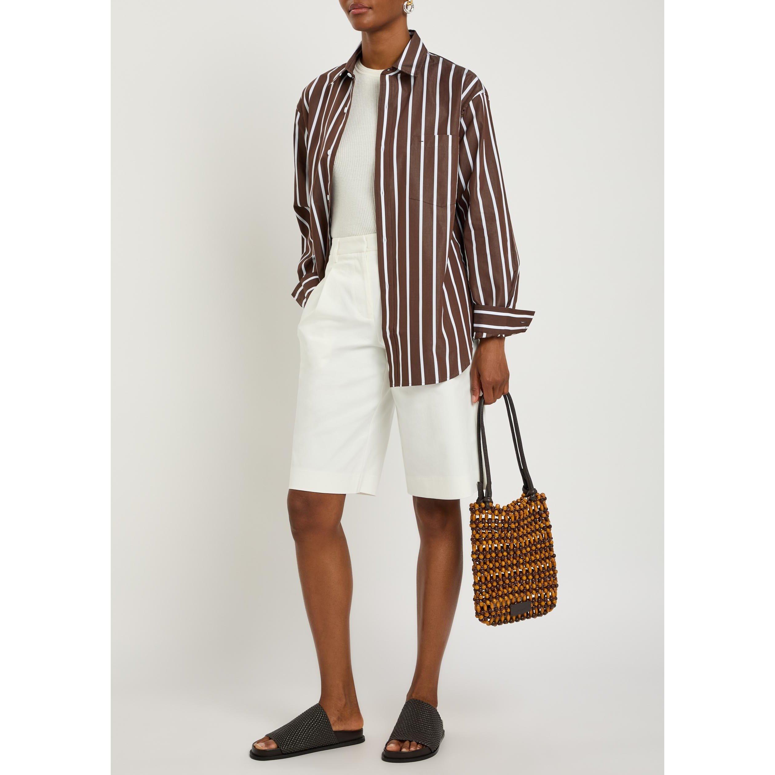 BROWN AND OTHER - Matteau - SB LS CLASSIC STRIPE SHIRT - 5