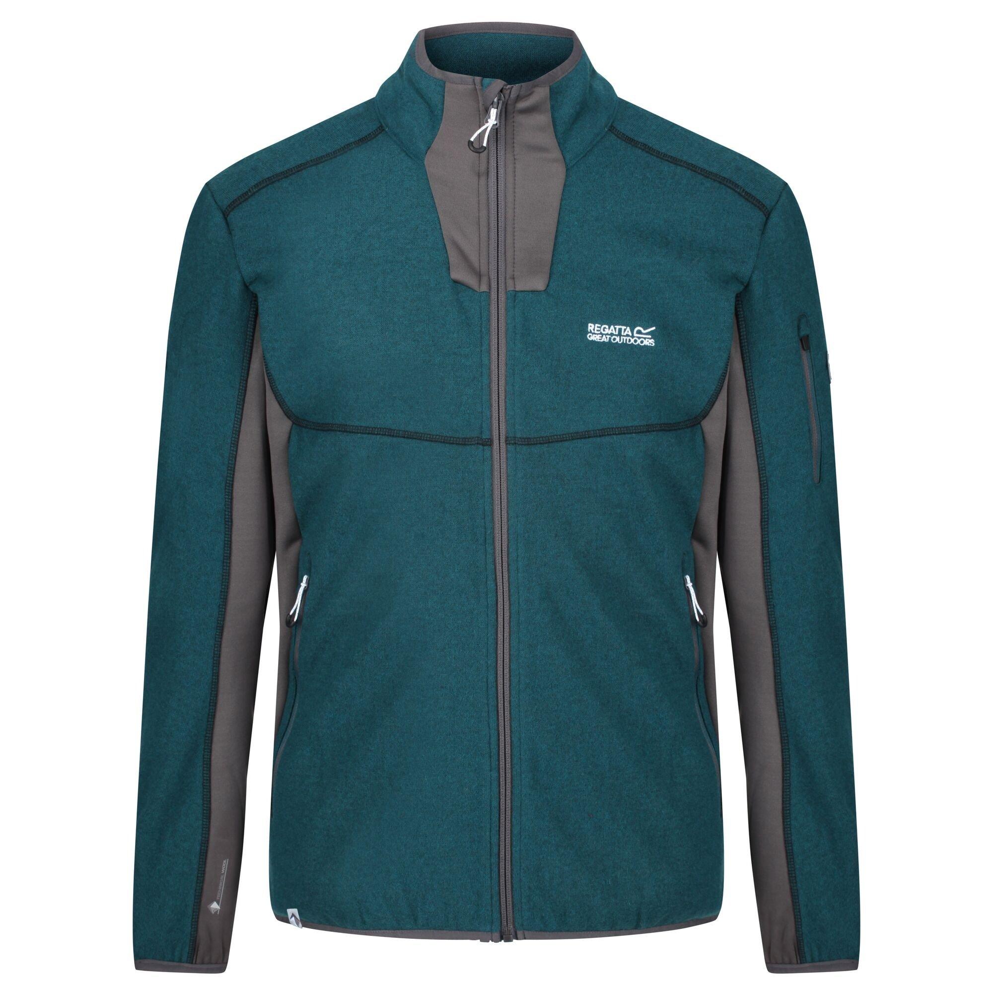 DpTeal/Magnt - Regatta - Kestor Knitted Effect Full-Zip Fleece - 3