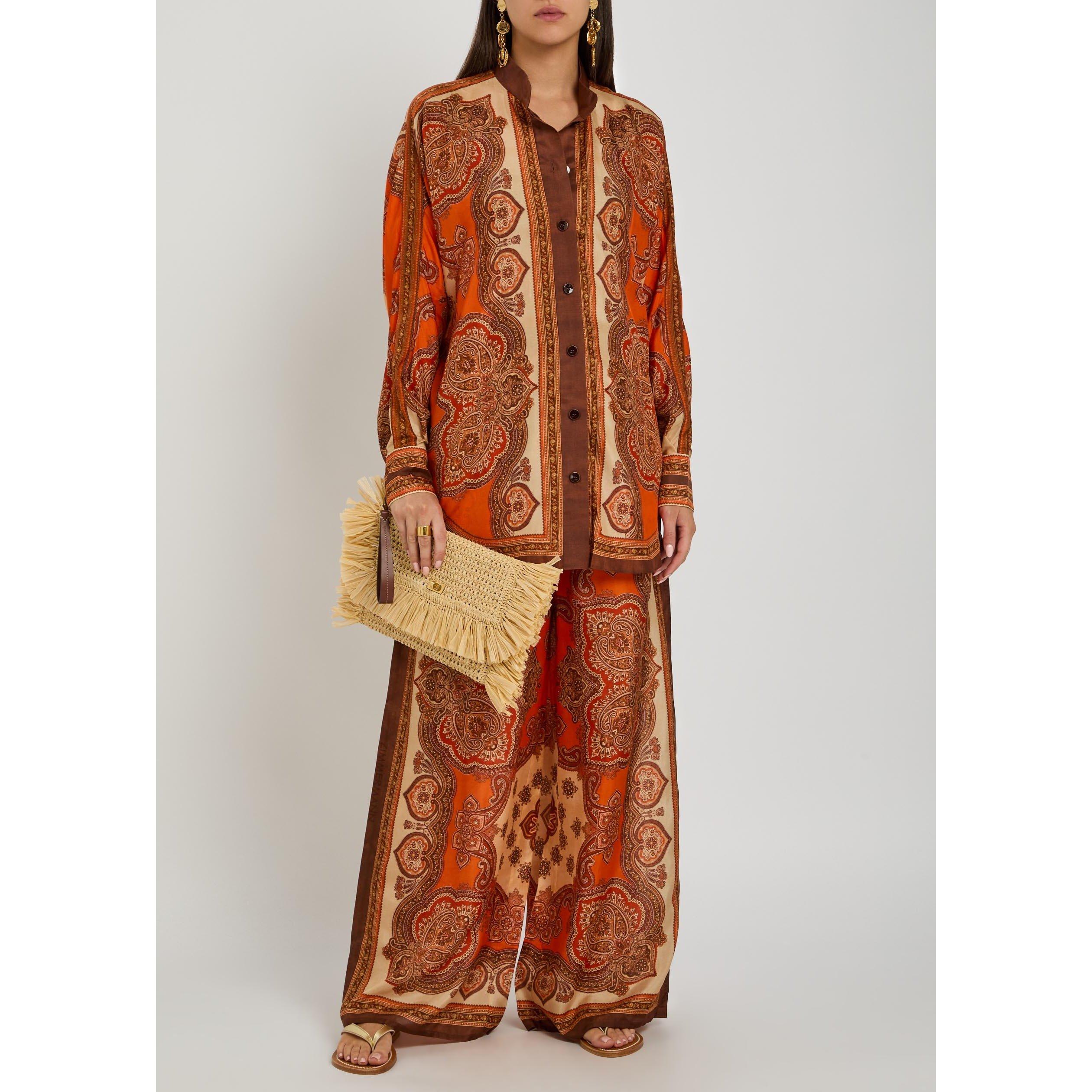 ORANGE AND OTHE - Zimmermann - Women's Mahon Dolman Silk Paisley Long-Sleeve Blouse - 5