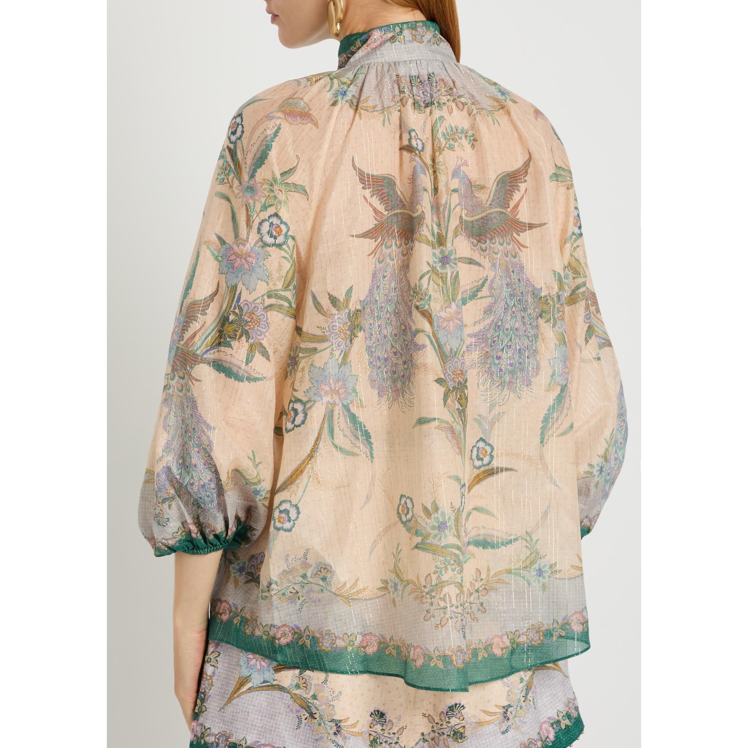CREAM AND OTHER - Zimmermann - Women's Indra Billow Cotton Long-Sleeve Blouse - 3