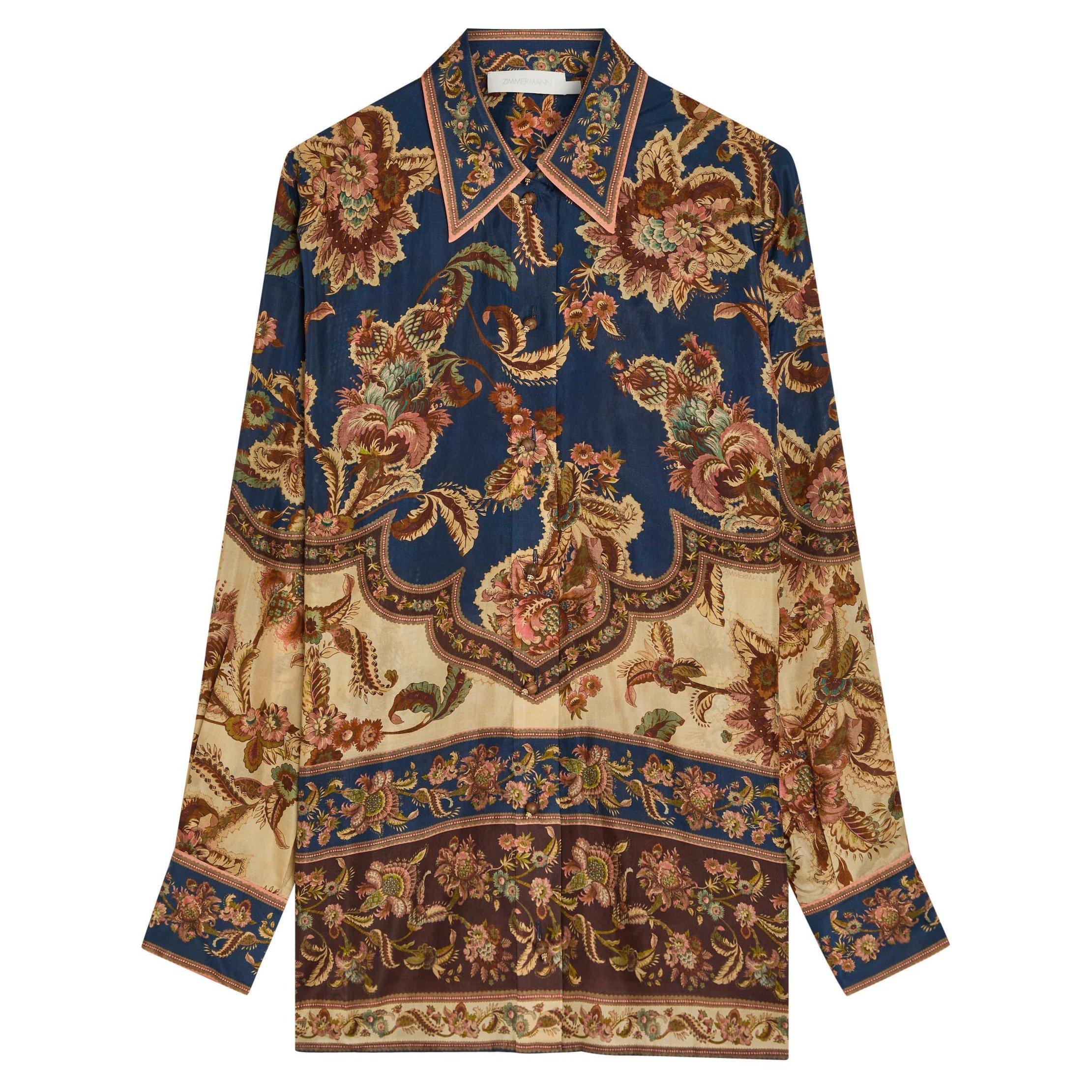 NAVY AND OTHER - Zimmermann - Aster Relaxed Shirt