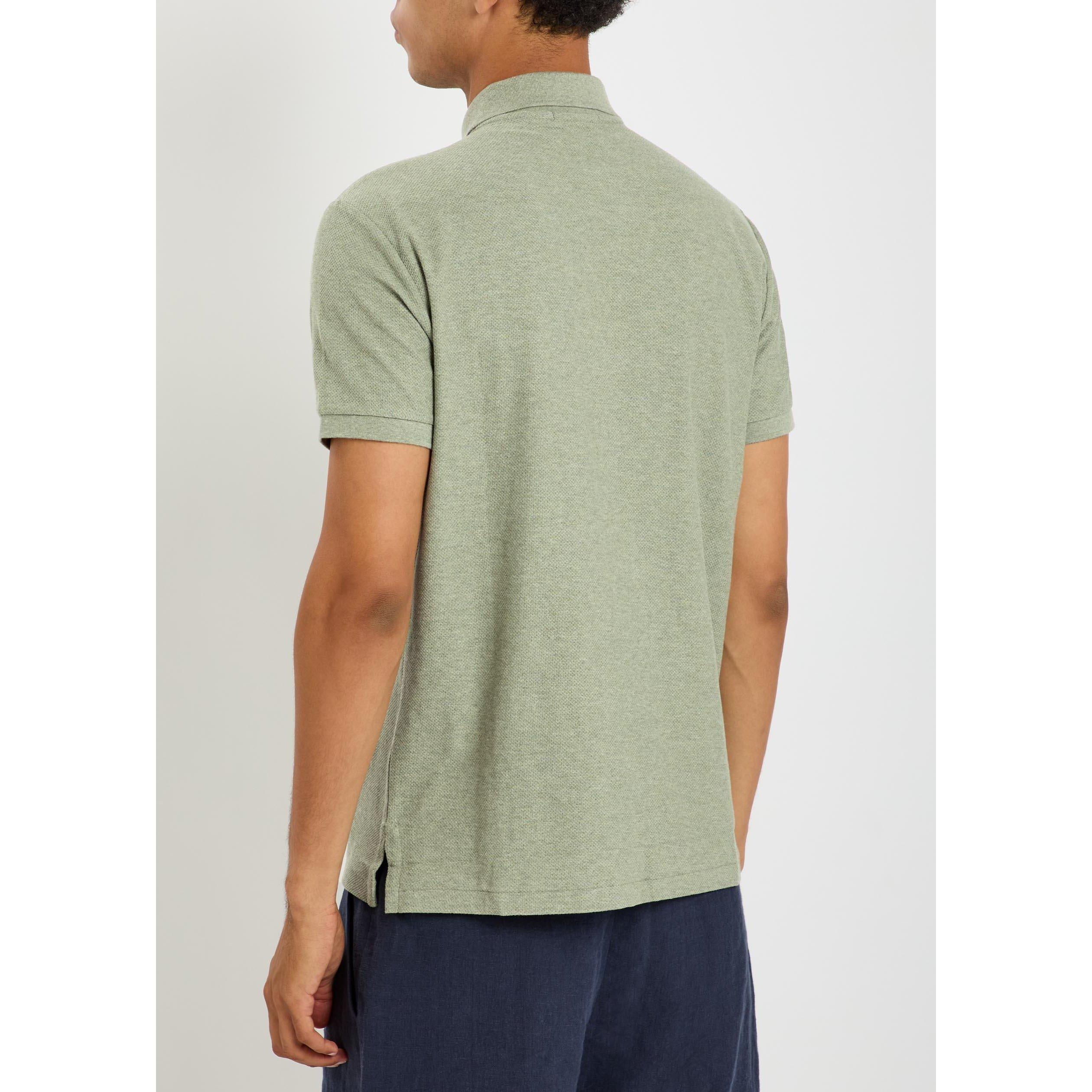 GREEN - Polo Ralph Lauren - Men's Cotton Waffle Knit Slim-Fit Polo Shirt - 3