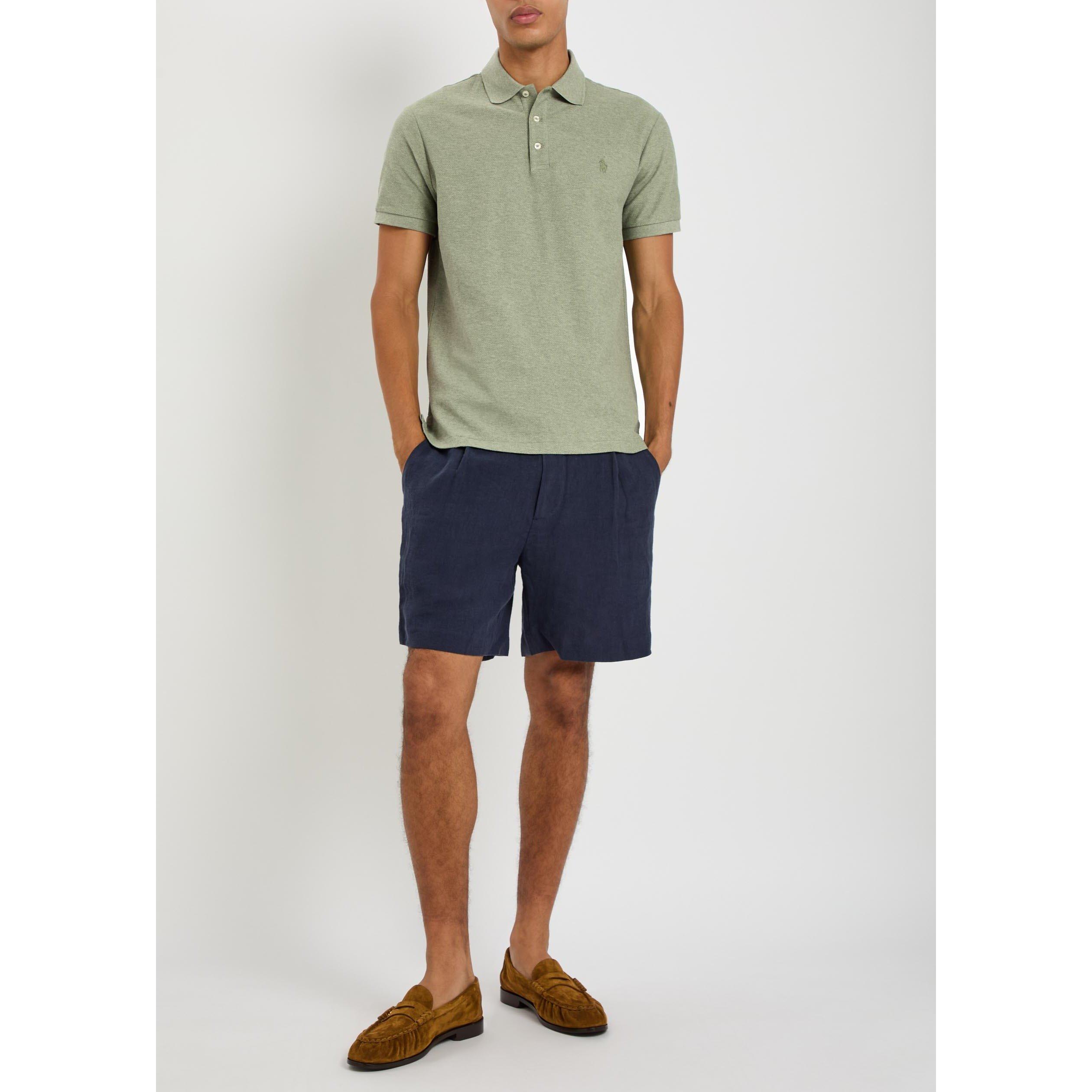GREEN - Polo Ralph Lauren - Men's Cotton Waffle Knit Slim-Fit Polo Shirt - 5