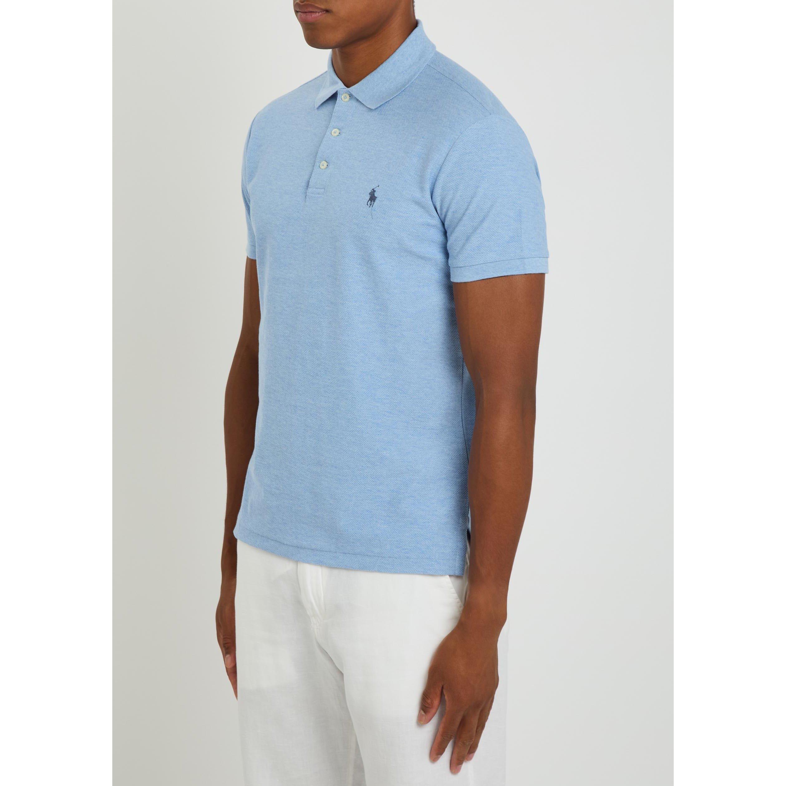 BLUE - Polo Ralph Lauren - Men's Short-Sleeve Cotton Polo Shirt - 2