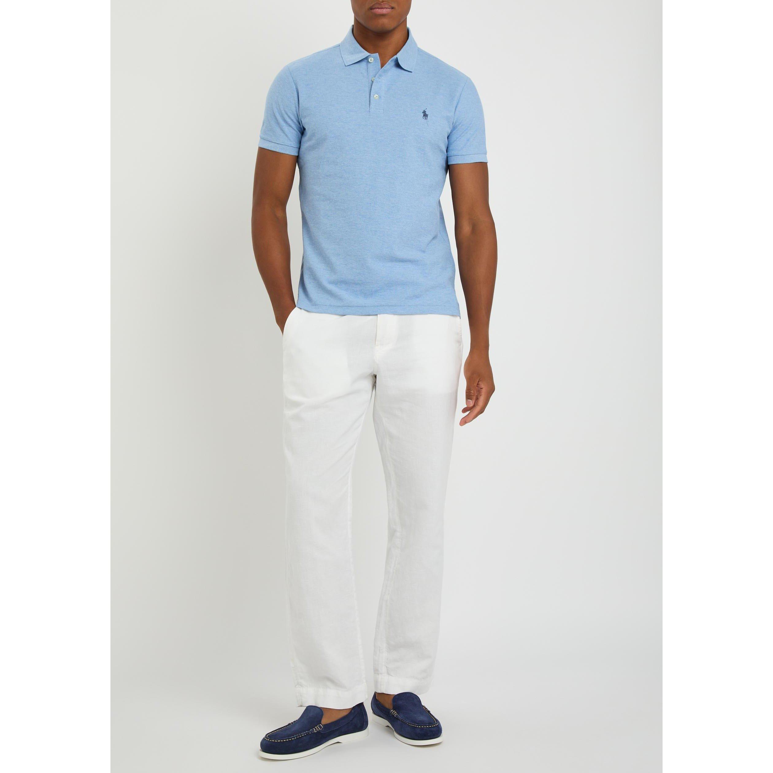 BLUE - Polo Ralph Lauren - Men's Short-Sleeve Cotton Polo Shirt - 5
