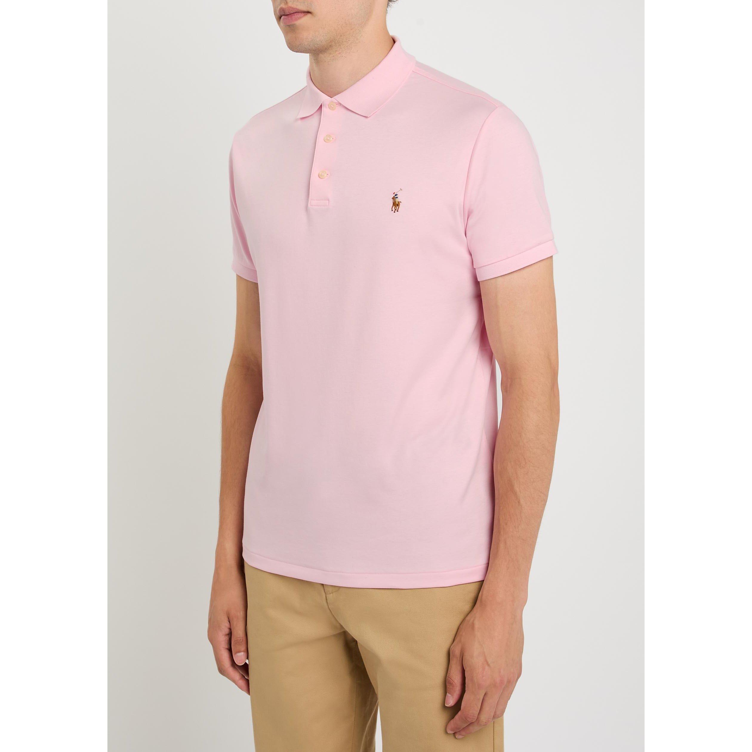 PINK - Polo Ralph Lauren - Men's Cotton Slim-Fit Polo Shirt - 2