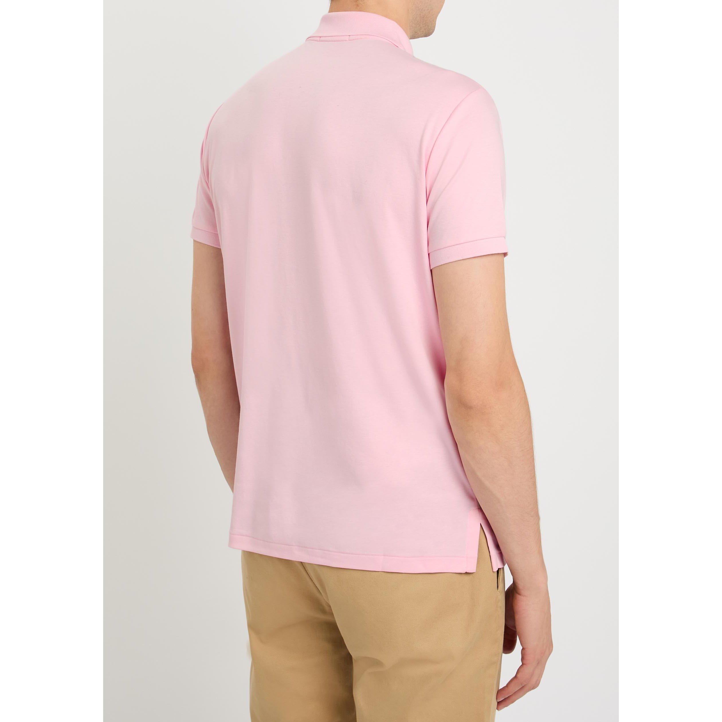 PINK - Polo Ralph Lauren - Men's Cotton Slim-Fit Polo Shirt - 3