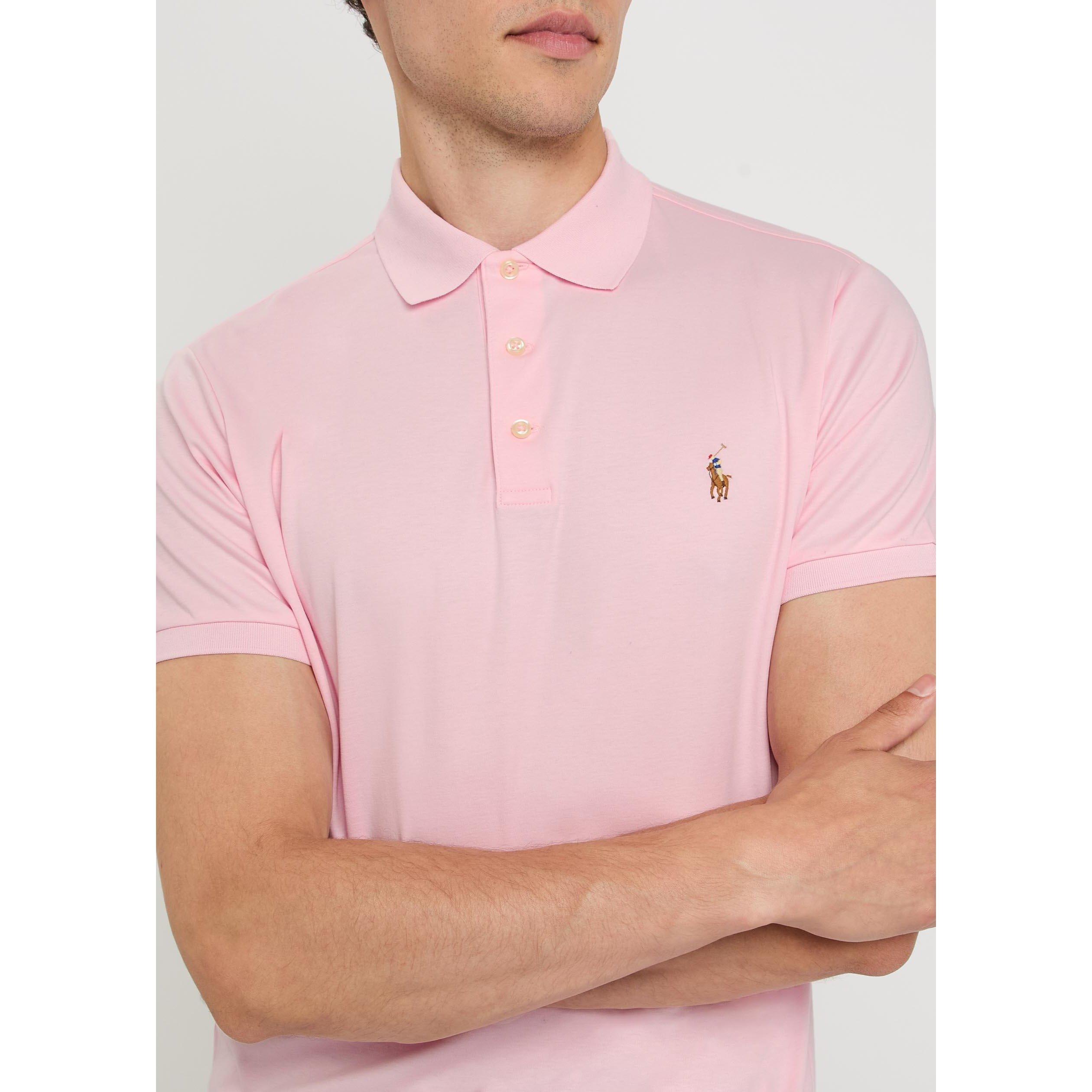 PINK - Polo Ralph Lauren - Men's Cotton Slim-Fit Polo Shirt - 4
