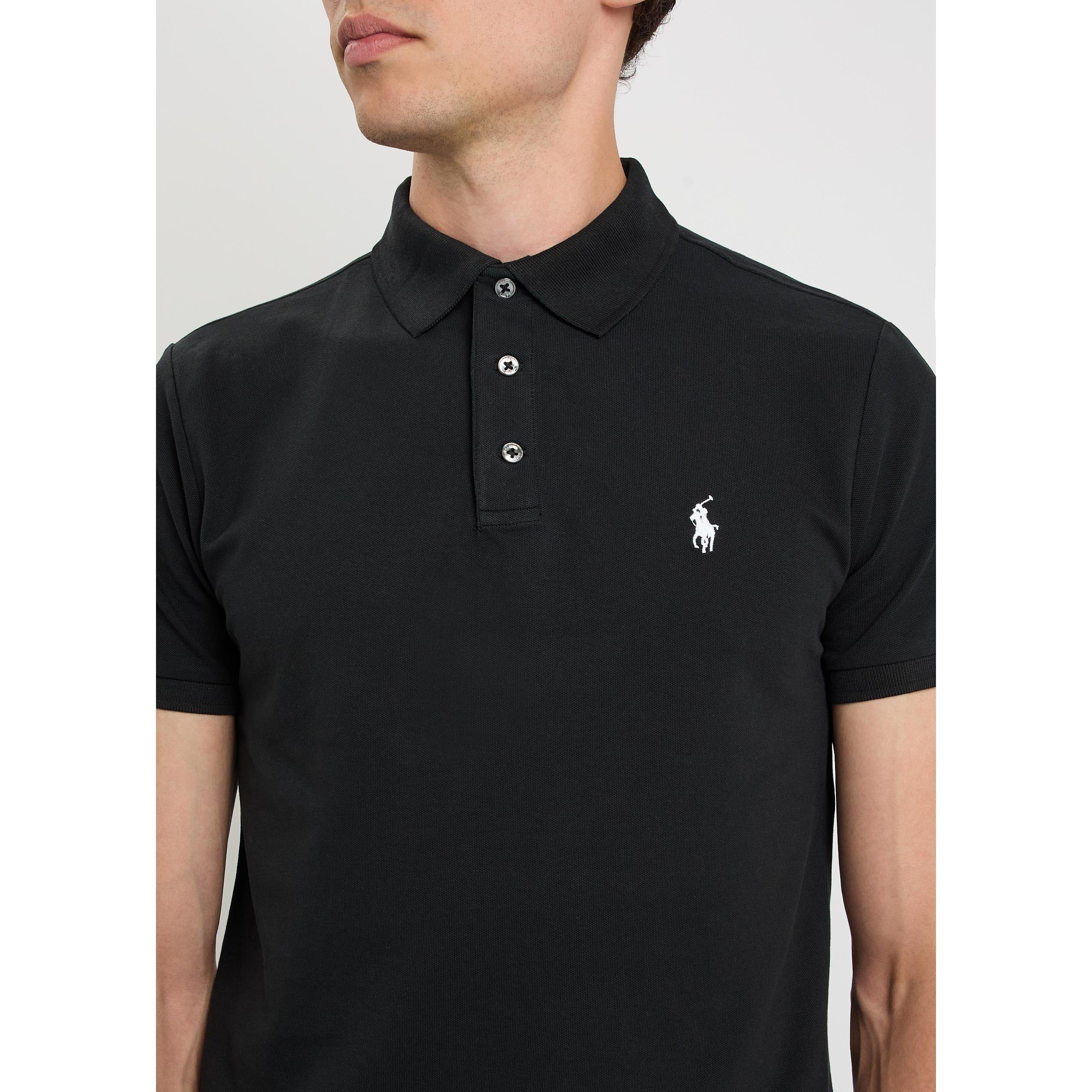 BLACK - Polo Ralph Lauren - Men's Short-Sleeve Cotton Slim-Fit Polo Shirt - 4