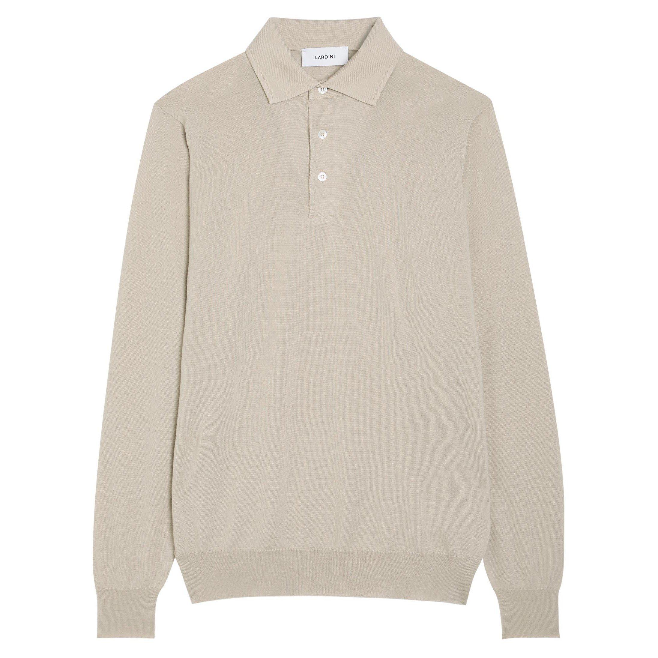 TAUPE - Lardini - LAR LS POLO SHIRT