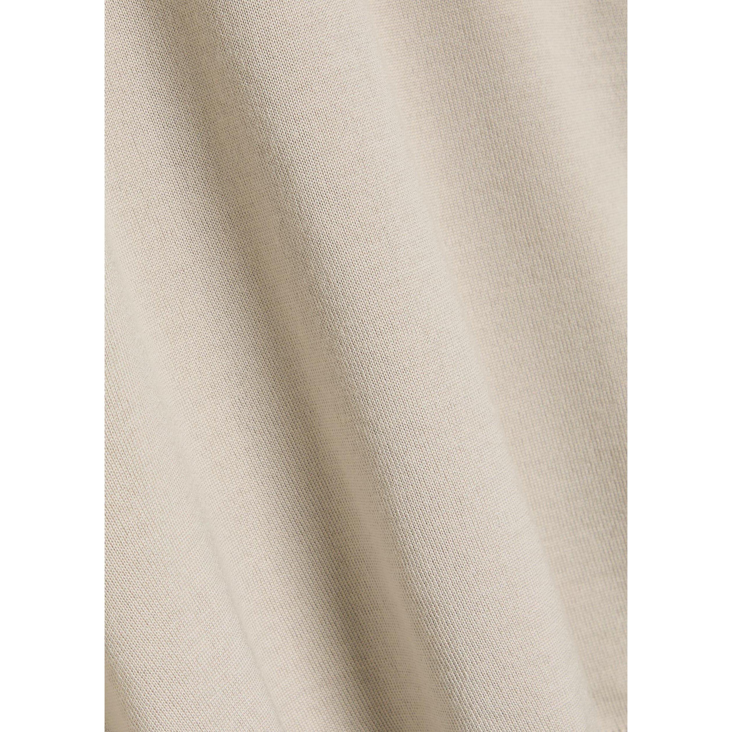 TAUPE - Lardini - Men's Long-Sleeve Wool Polo Shirt - 4