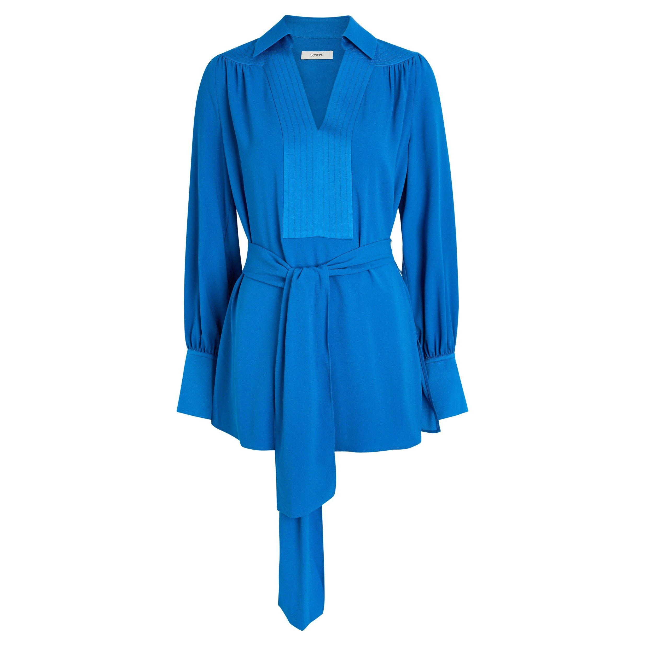 Joseph | Women's Bow Tie Waist Long-Sleeve Acetate Blouse | HARVEY