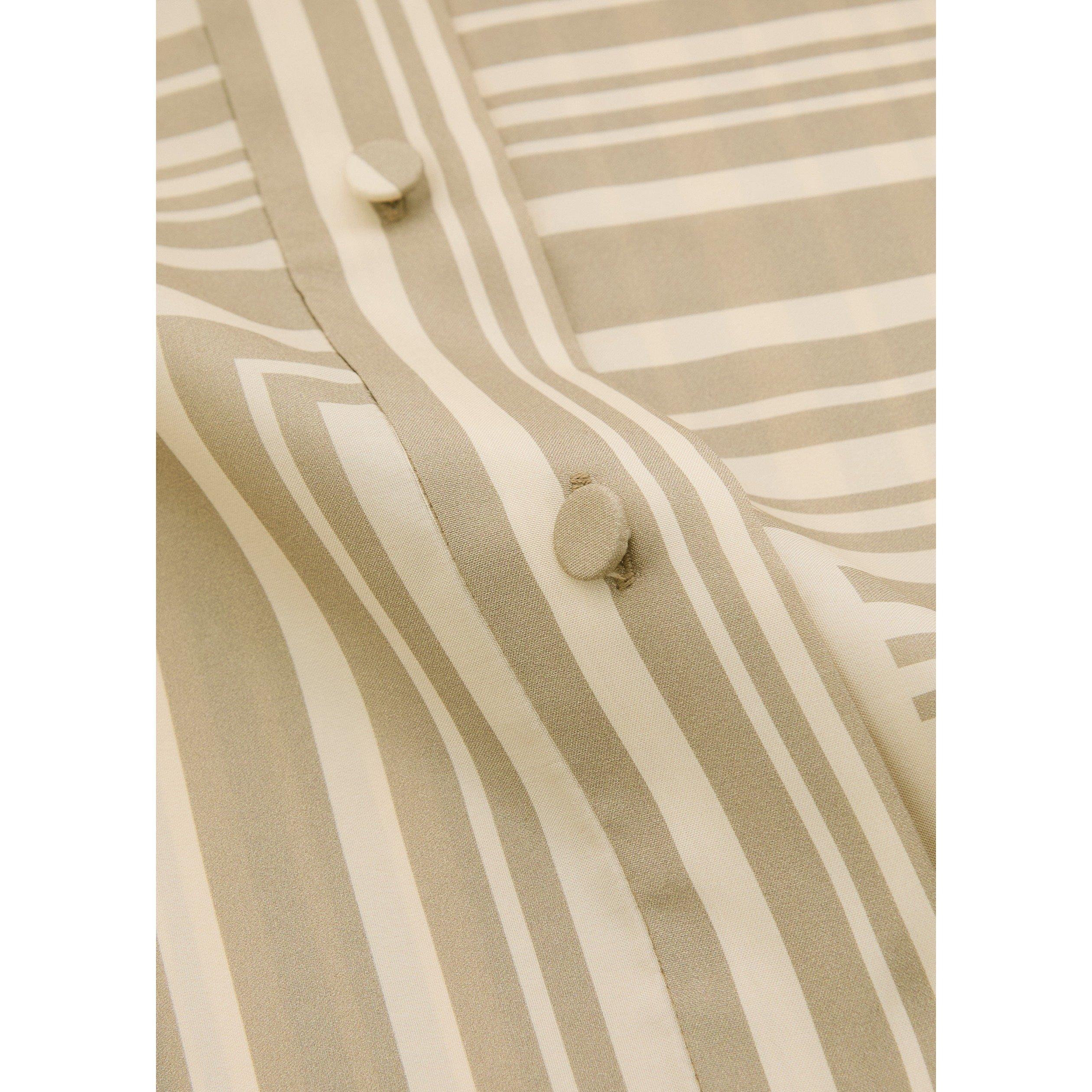 BEIGE - Joseph - Women's Atlan Grid Silk Blouse - 4