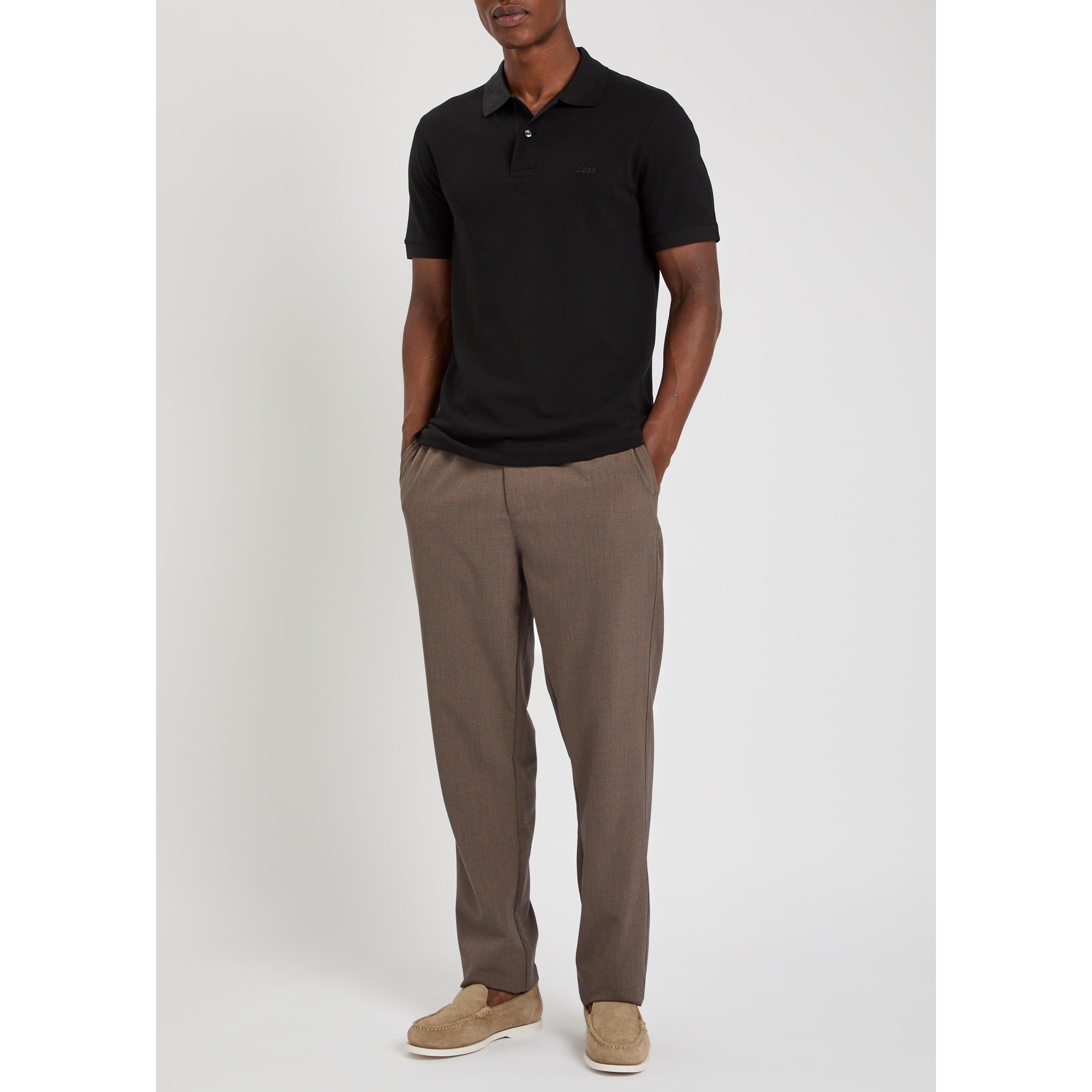 BLACK - Boss - Men's Pallas Cotton Short-Sleeve Polo Shirt - 5