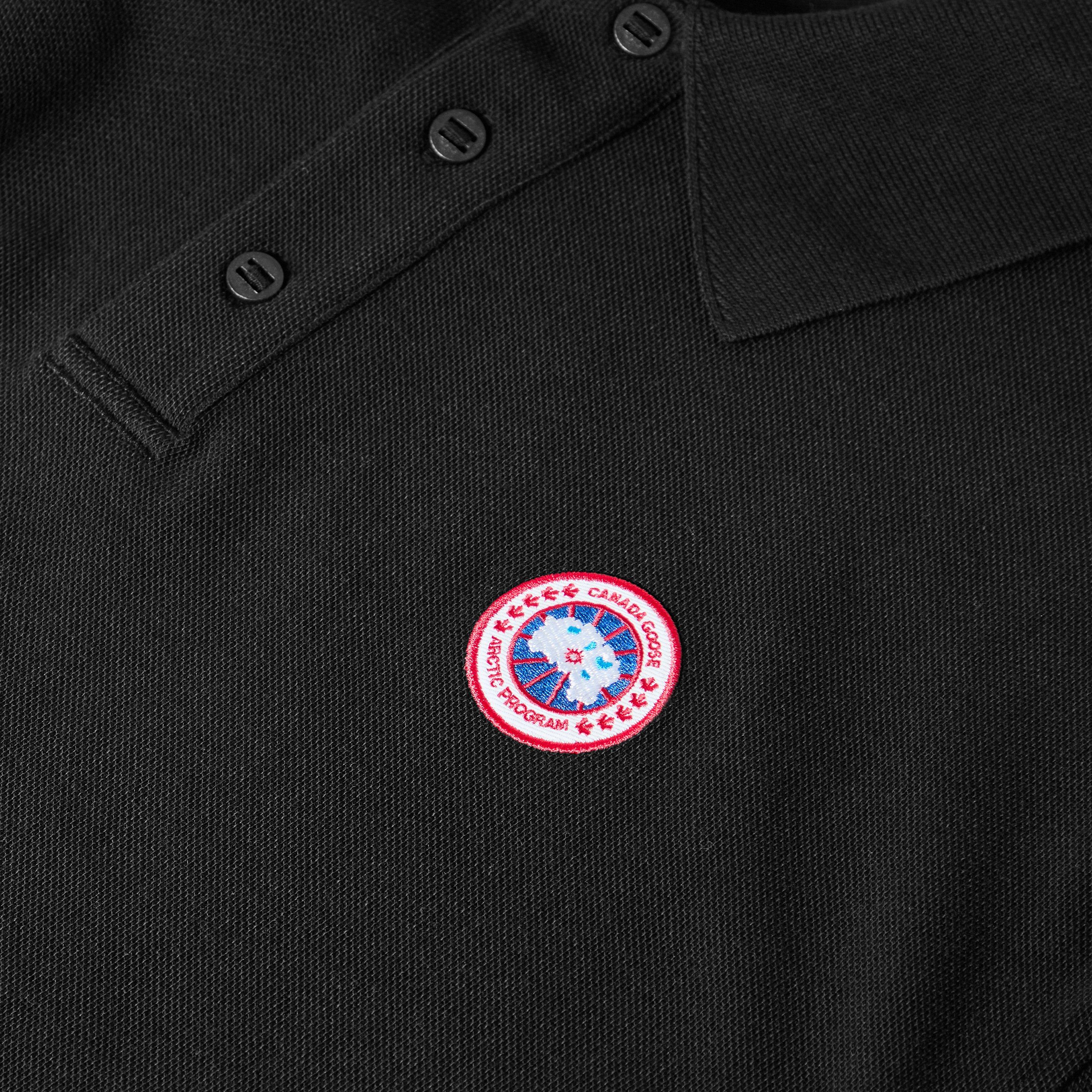 Black - Canada Goose - Men's Beckley Logo Cotton Polo Shirt - 3