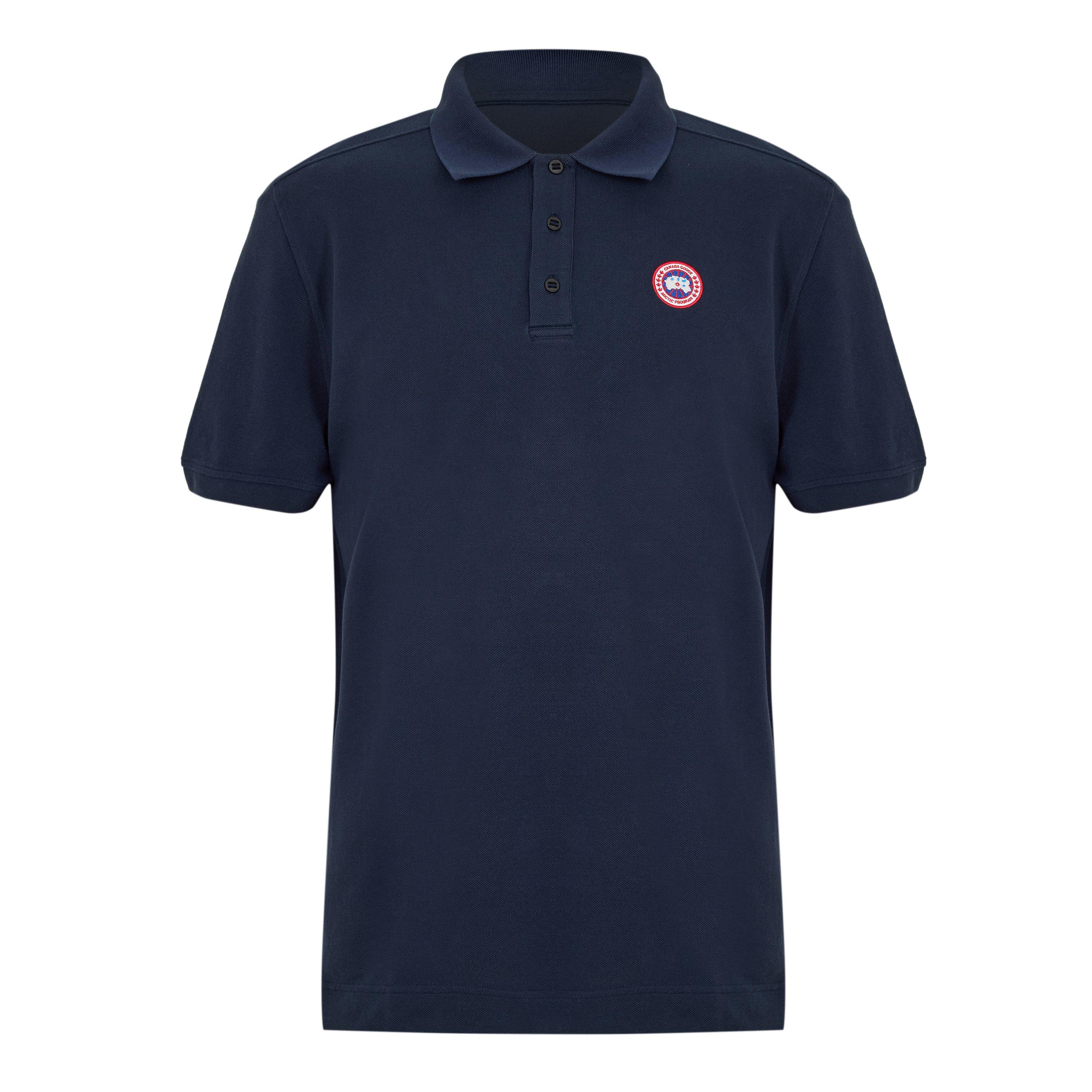 Canada Goose Men's Beckley Logo Cotton Polo Shirt - Atl Navy 9063 - XL