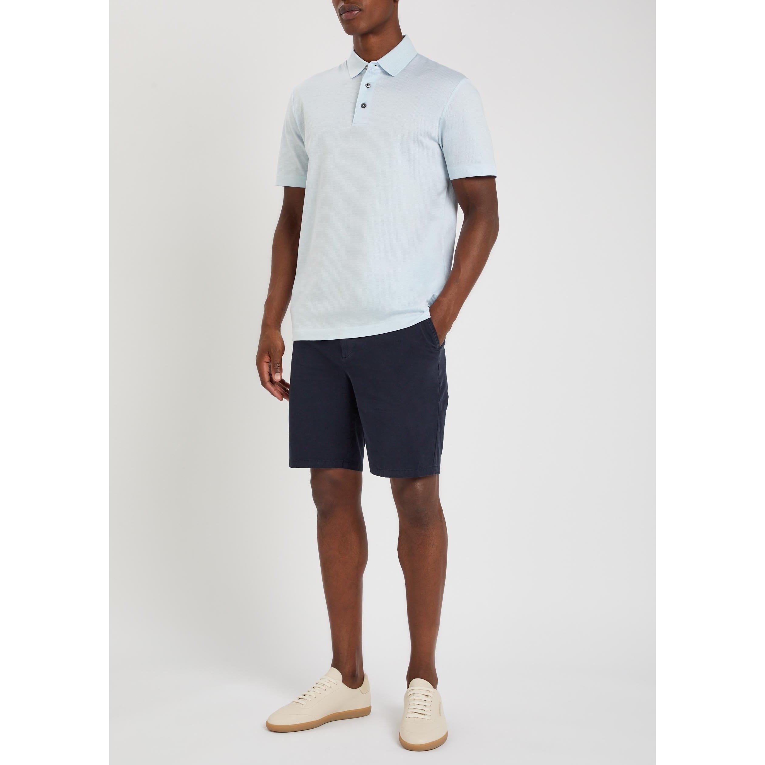 LIGHT BLUE - Boss - Men's Check Cotton Regular Fit Polo Shirt - 5
