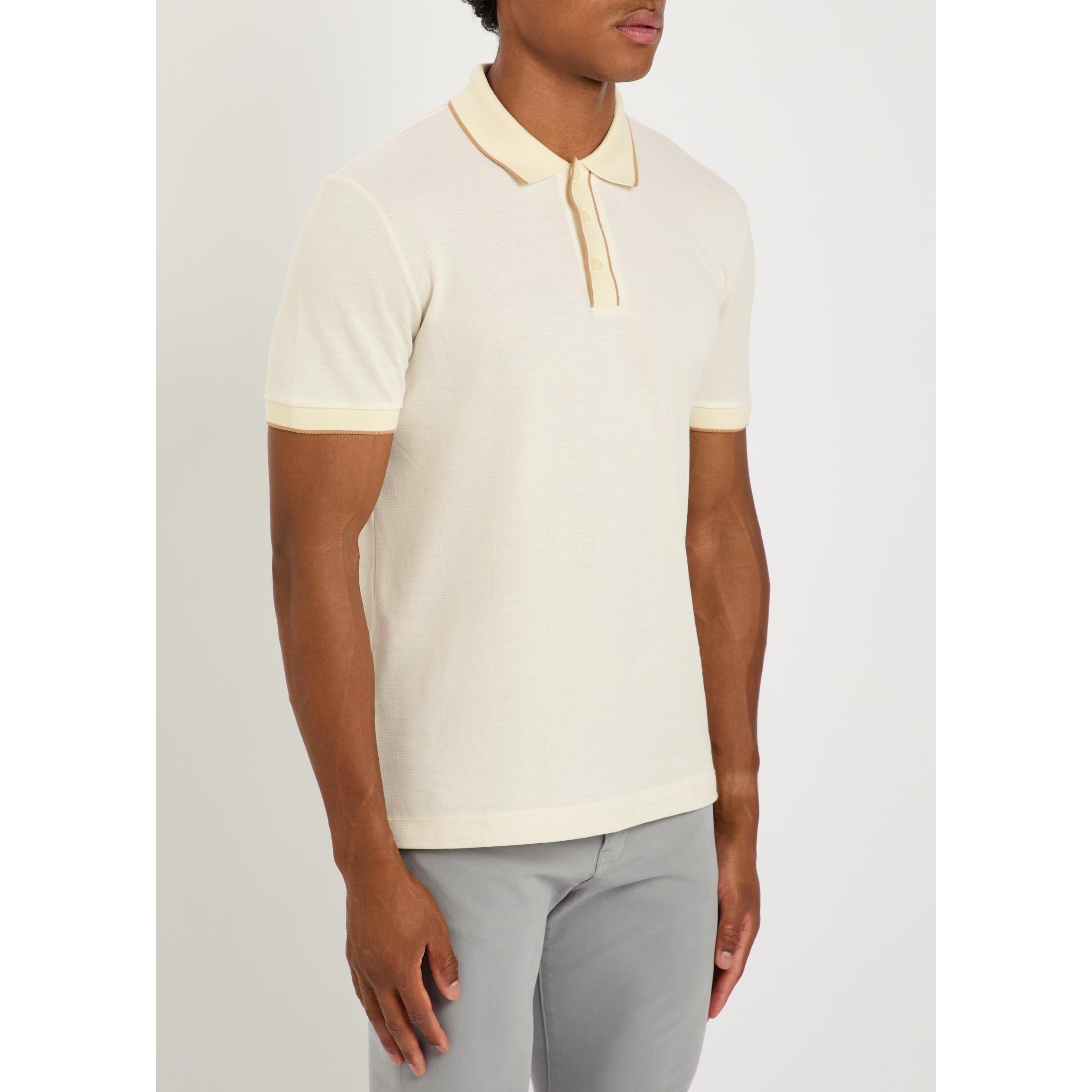ECRU - Boss - Men's Cotton Short-Sleeve Polo Shirt - 2