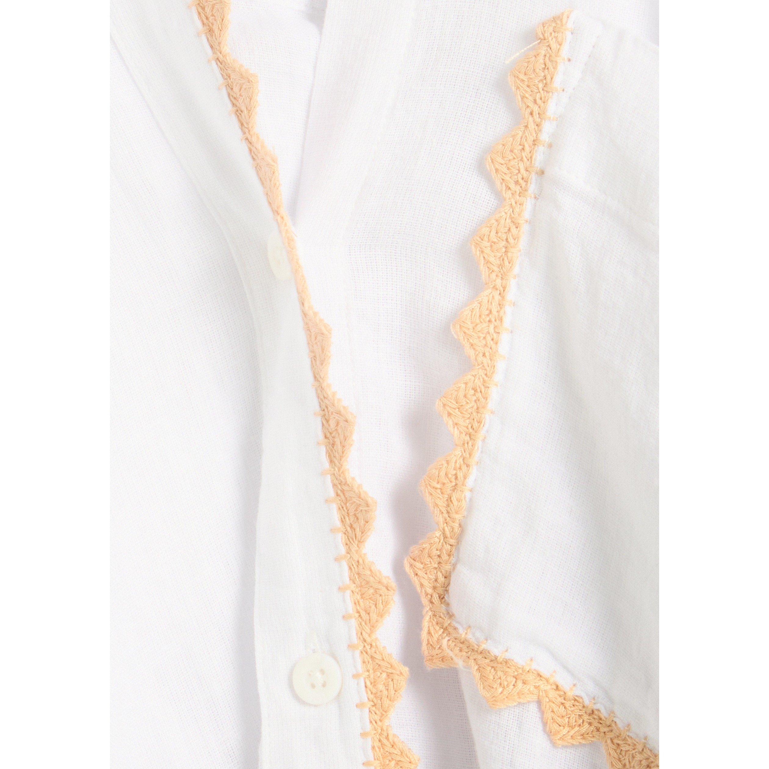 WHITE - Rails - Women's Saya Linen Long-Sleeve Oversized-Fit Blouse - 4