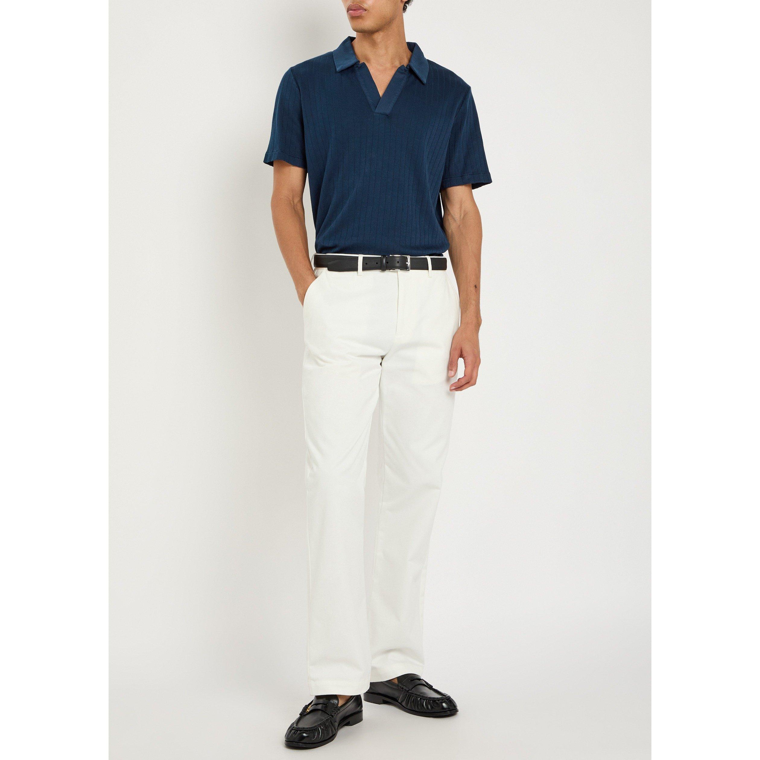 NAVY - Oliver Spencer - Men's Short-Sleeve Cotton Polo Shirt - 5