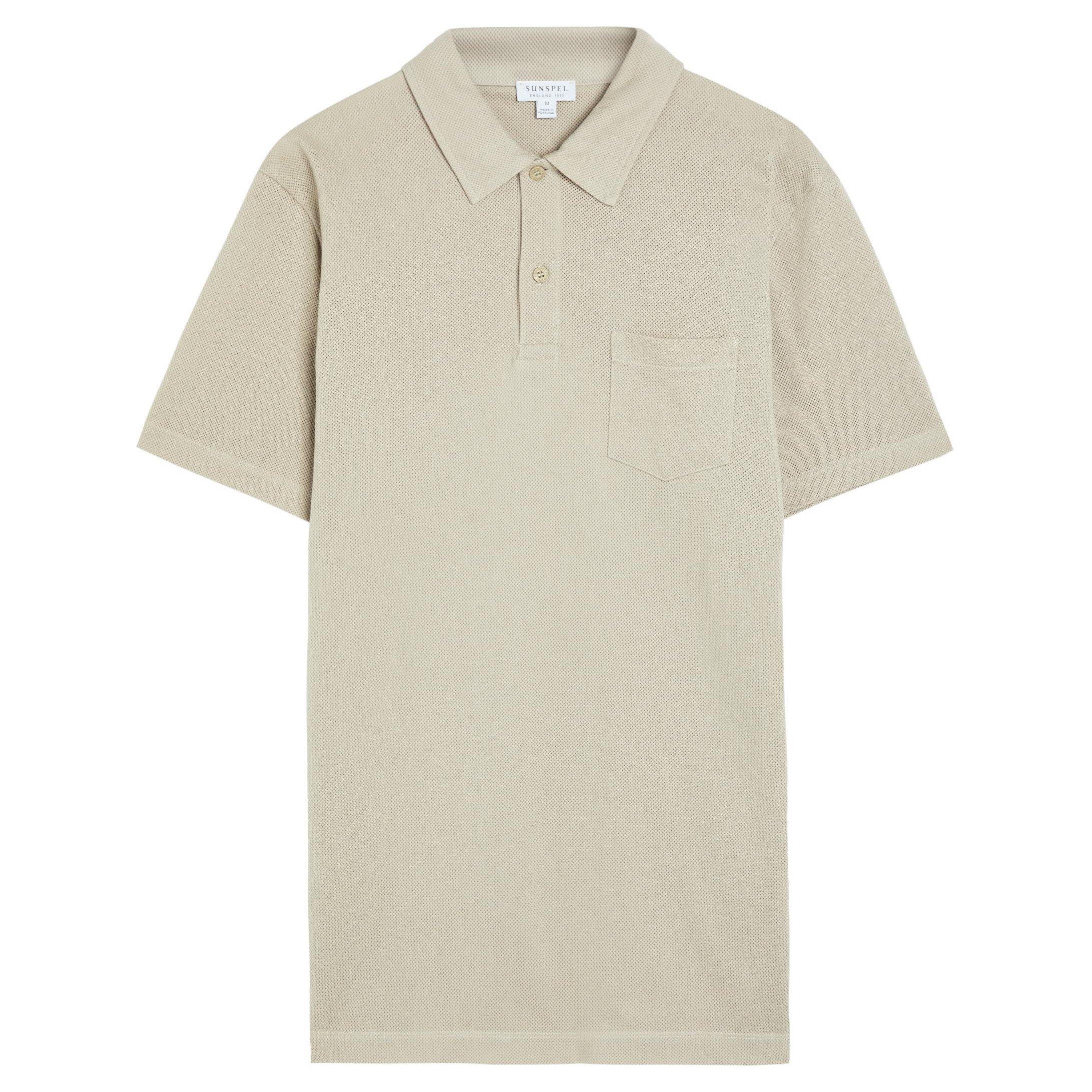 LIGHT GREY - Sunspel - SUNSPEL RIVIERA SS POLO