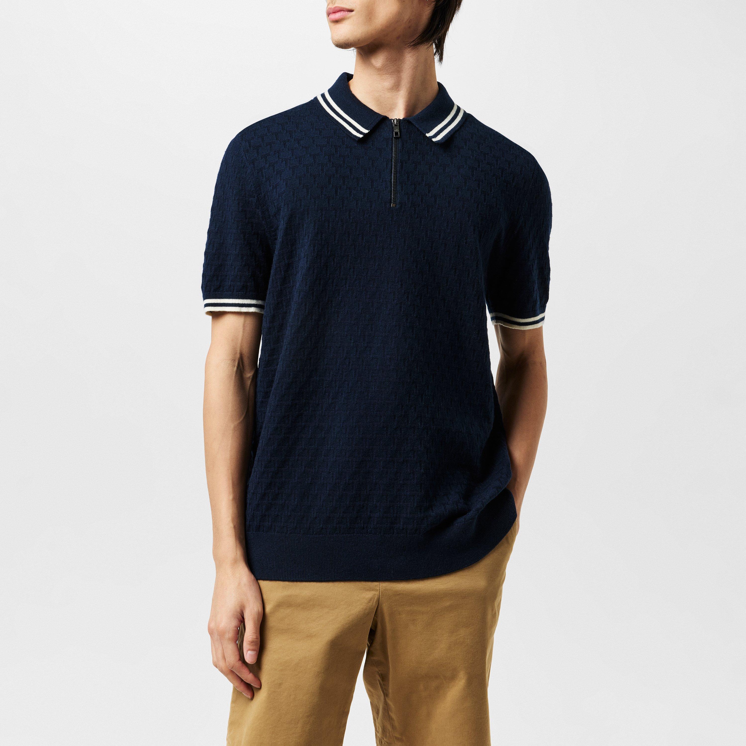 Blu navy - Ted Baker - Mahani Zip Polo Shirt - 3
