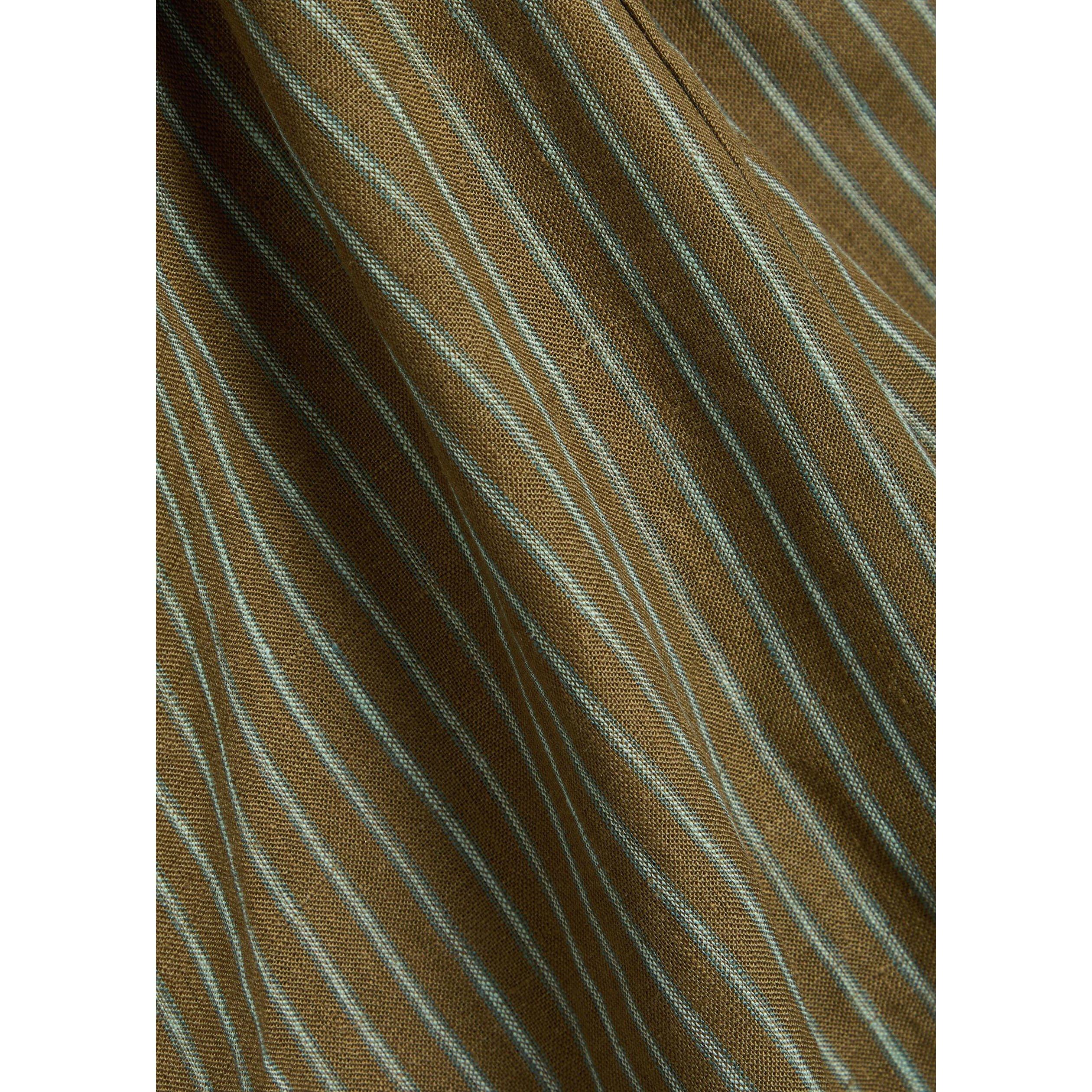 GREEN AND OTHER - Staud - Women's Mateo Striped Linen Straight Trousers - 4