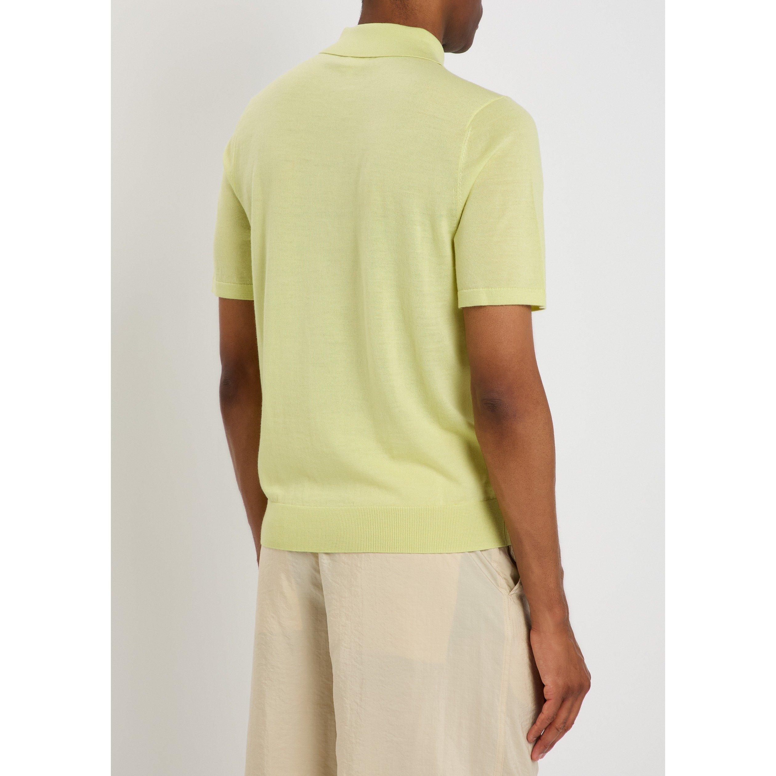 YELLOW - Paul Smith - Men's Merino Wool Short-Sleeve Polo Shirt - 3