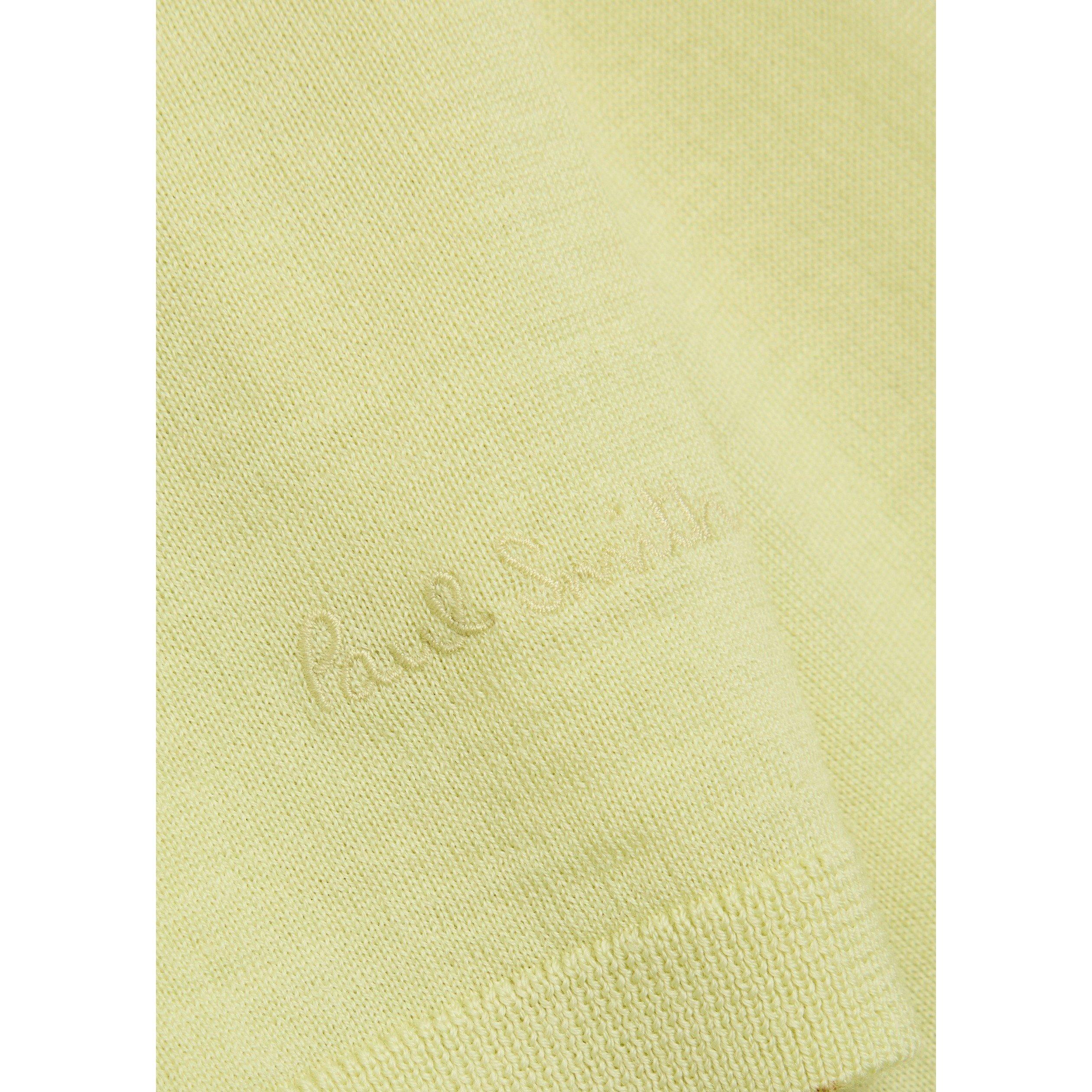 YELLOW - Paul Smith - Men's Merino Wool Short-Sleeve Polo Shirt - 4