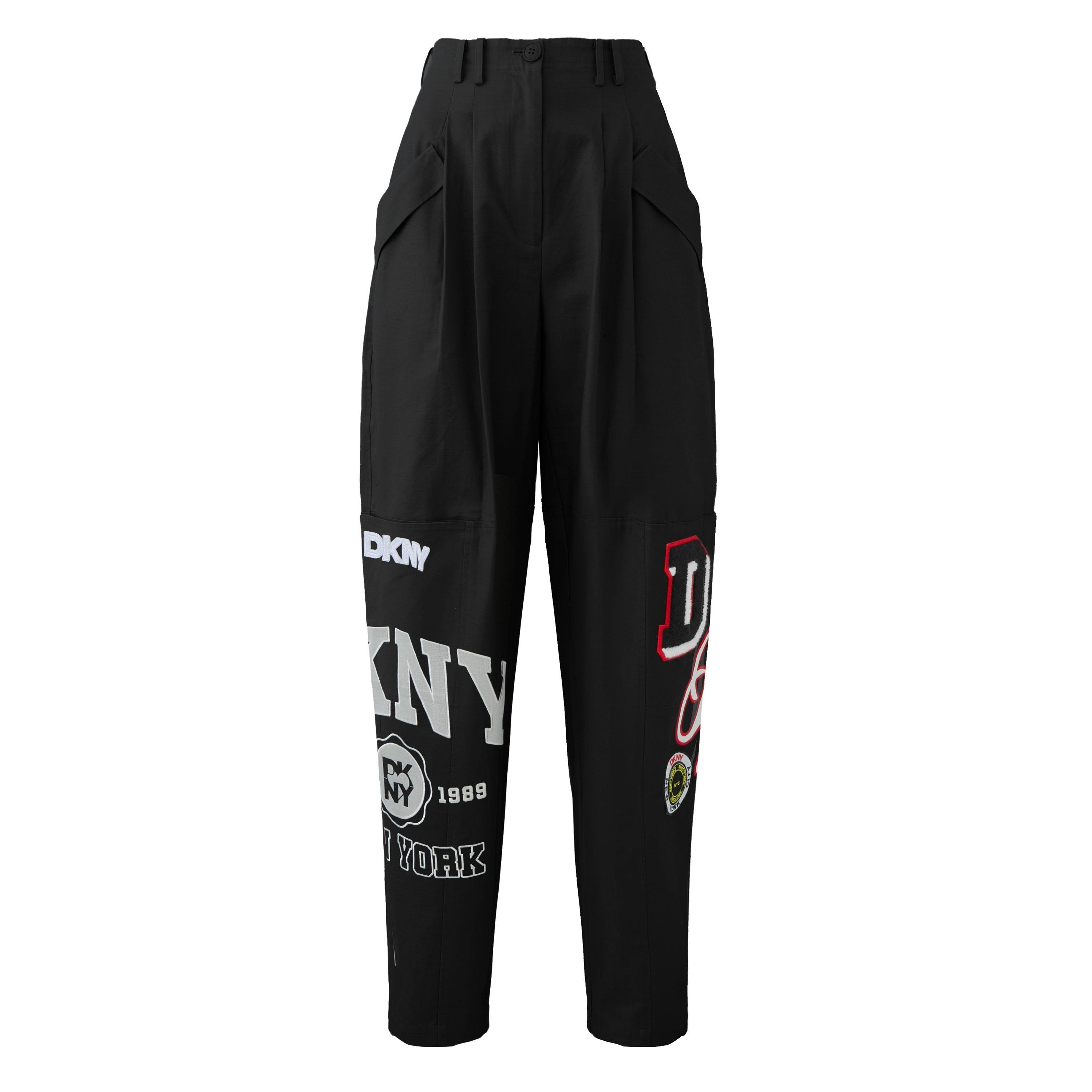 Black - DKNY - Women's Patchwork Straight Leg Trouser - 5