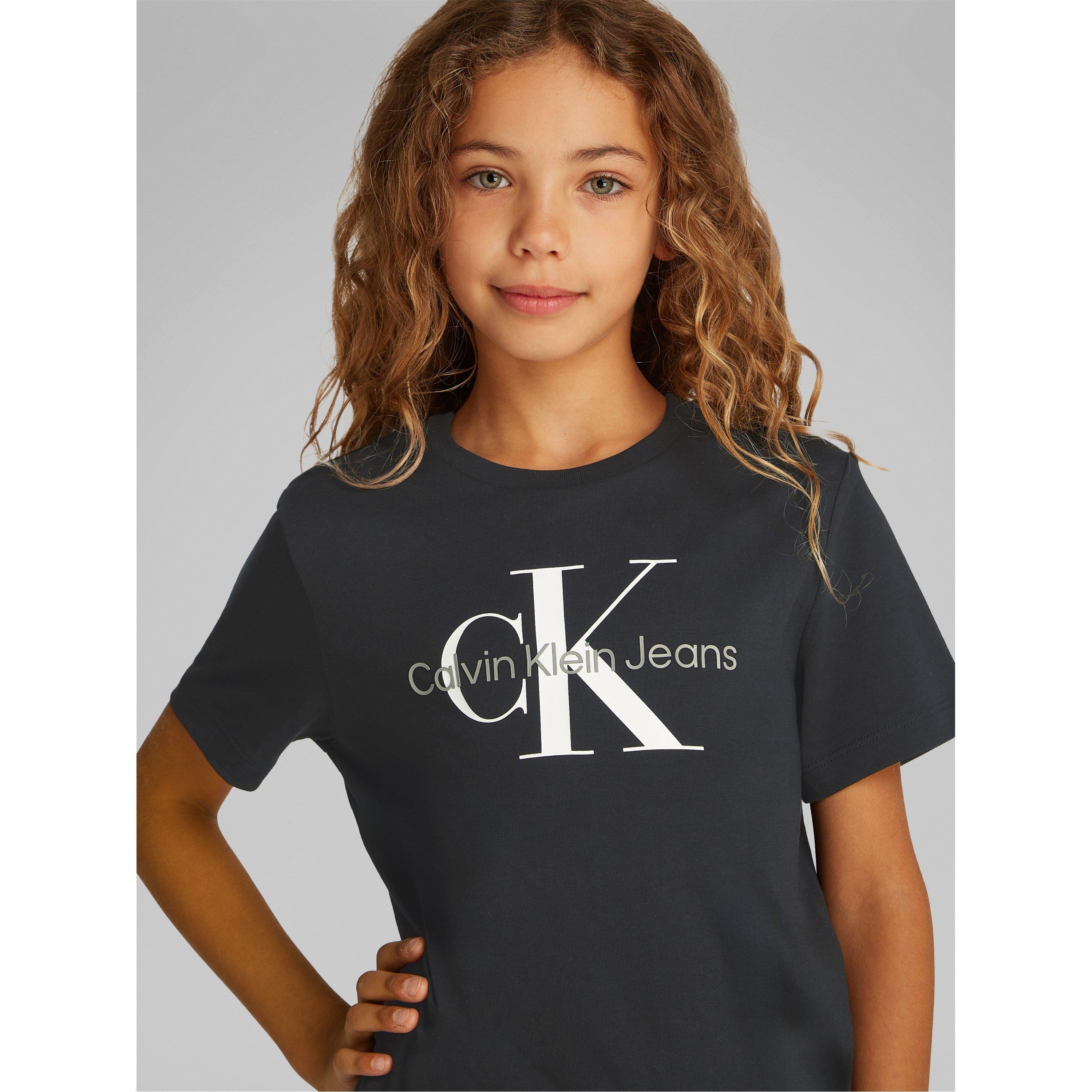 Calvin Klein Jeans Kids Monogram T Shirt Junior - Ck Black - 12Y