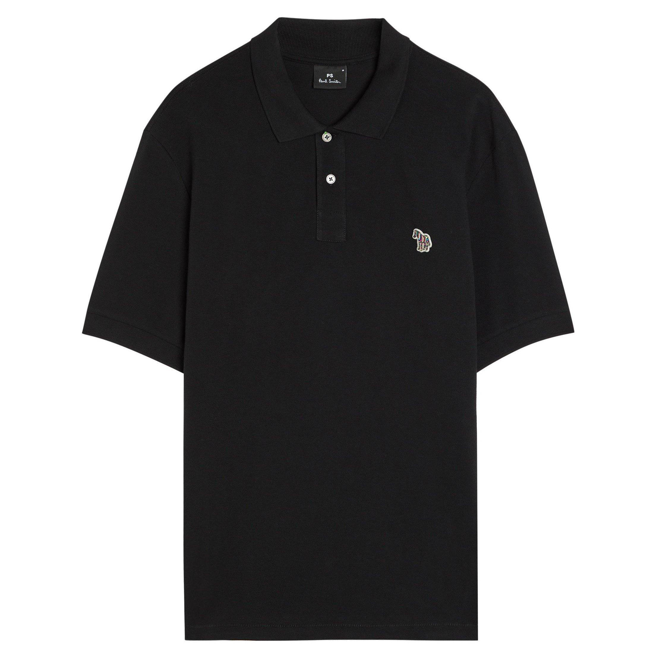 BLACK - PS Paul Smith - PS ZEBRA LOGO POLO SS