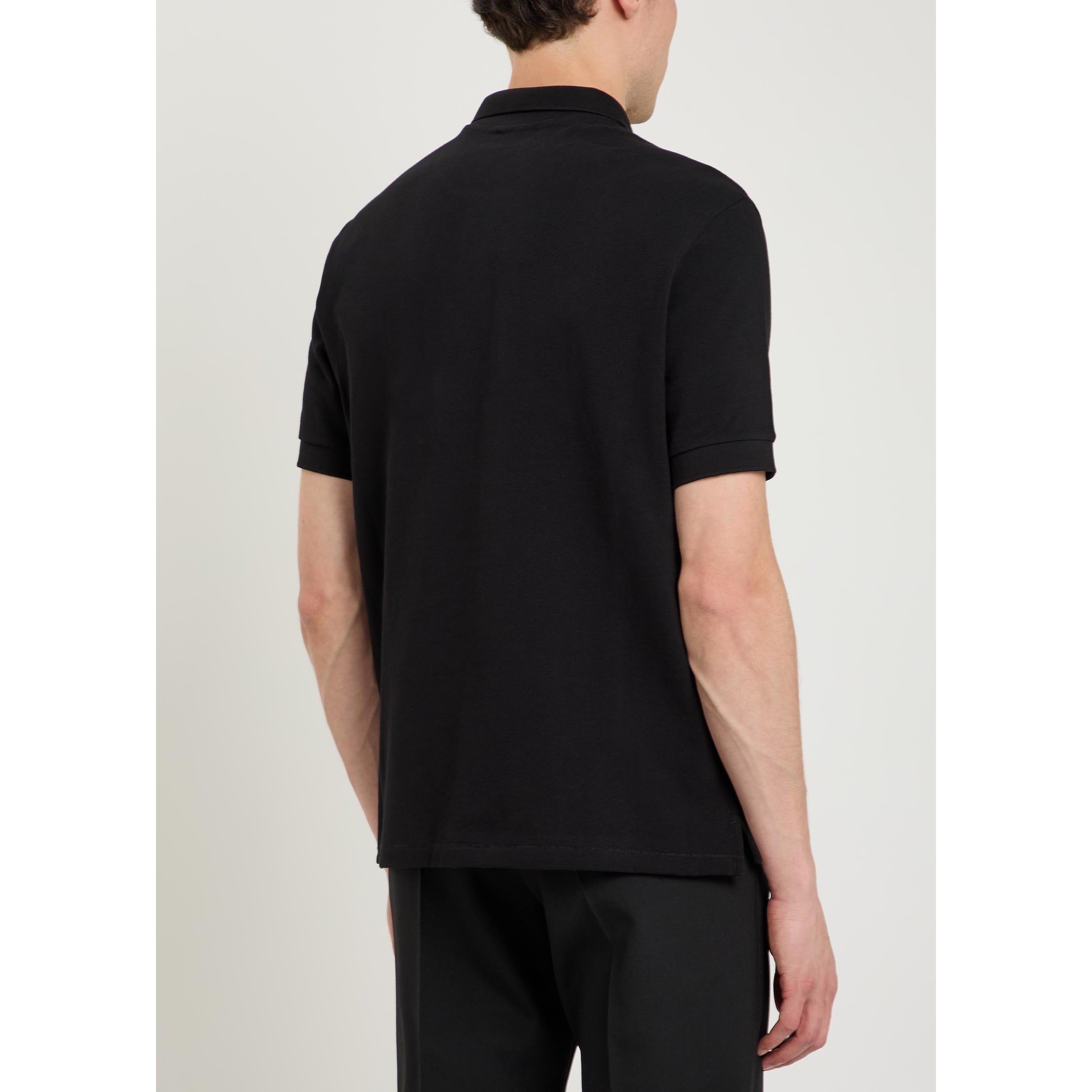 BLACK - PS Paul Smith - Men's Zebra Logo Cotton Short-Sleeve Polo Shirt - 3
