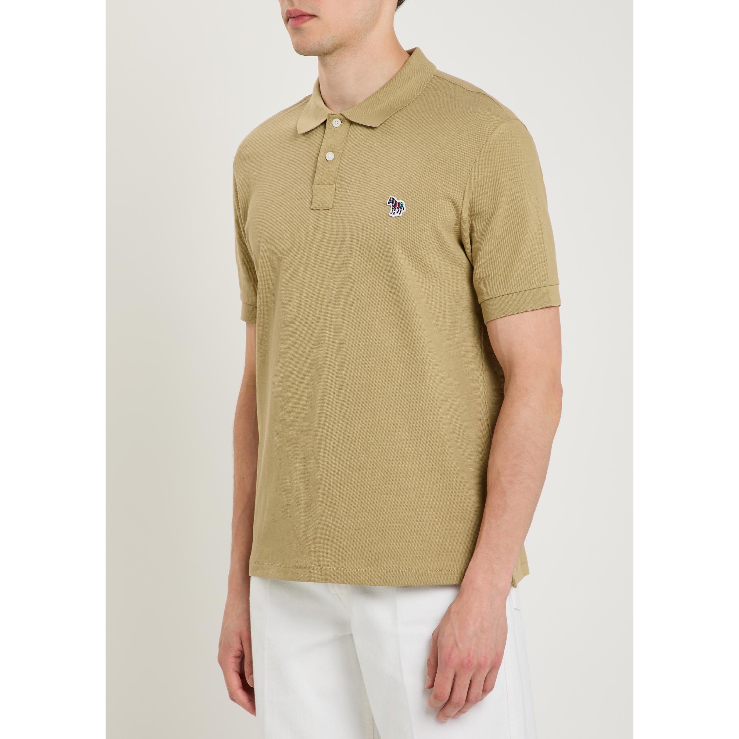 BROWN - PS Paul Smith - Men's Zebra Logo Cotton Short-Sleeve Polo - 2