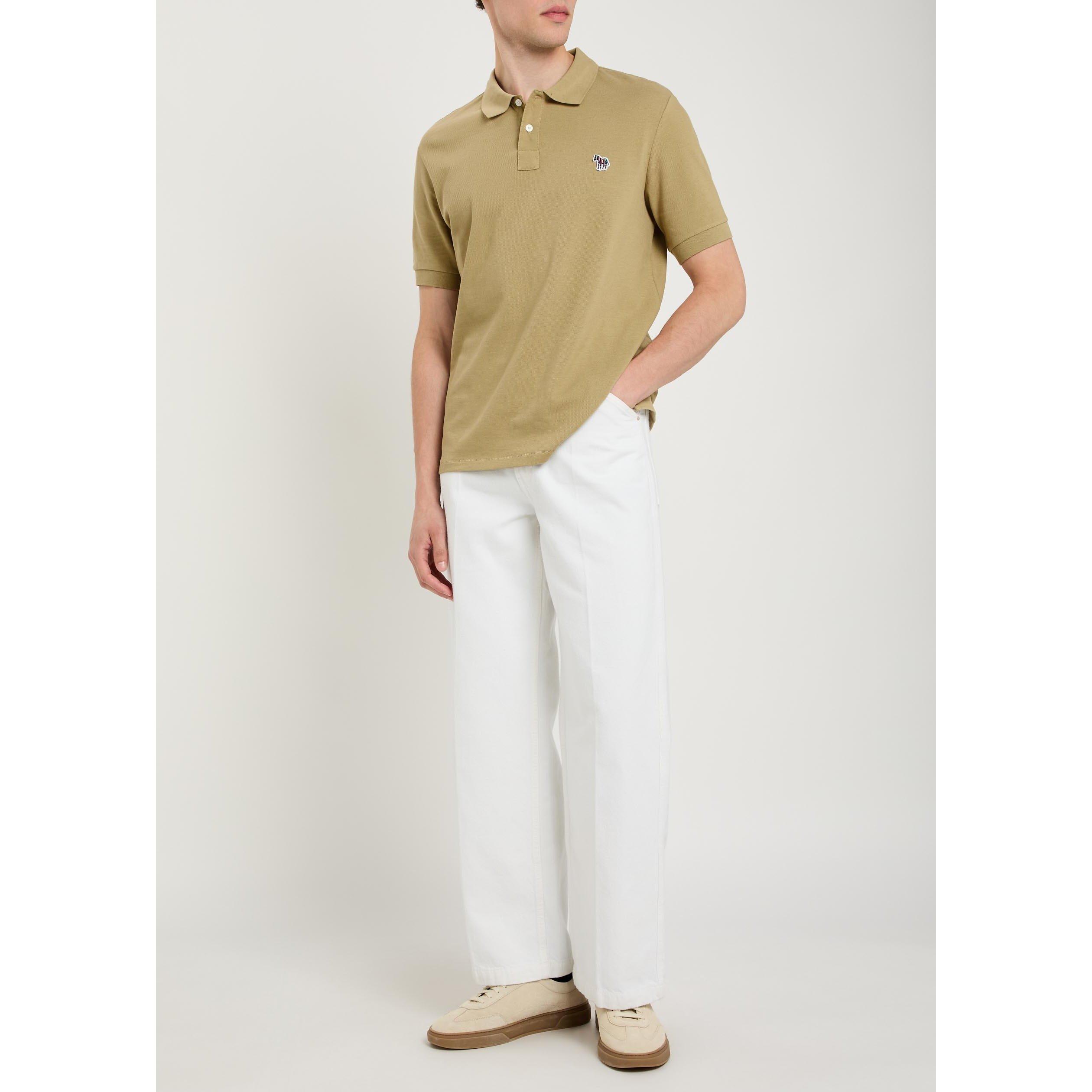 BROWN - PS Paul Smith - Men's Zebra Logo Cotton Short-Sleeve Polo - 5