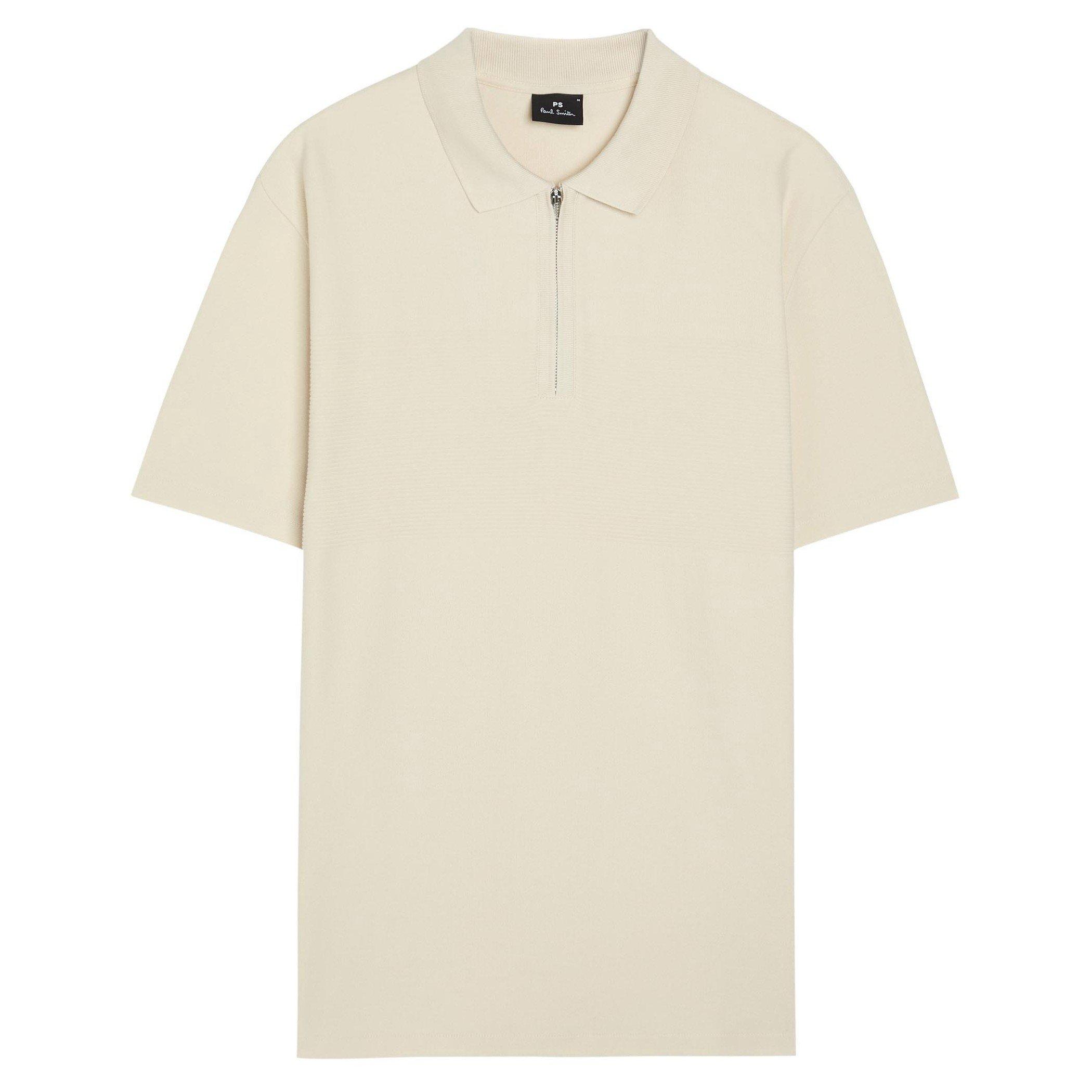 WHITE - PS Paul Smith - PS ZIP POLO SS