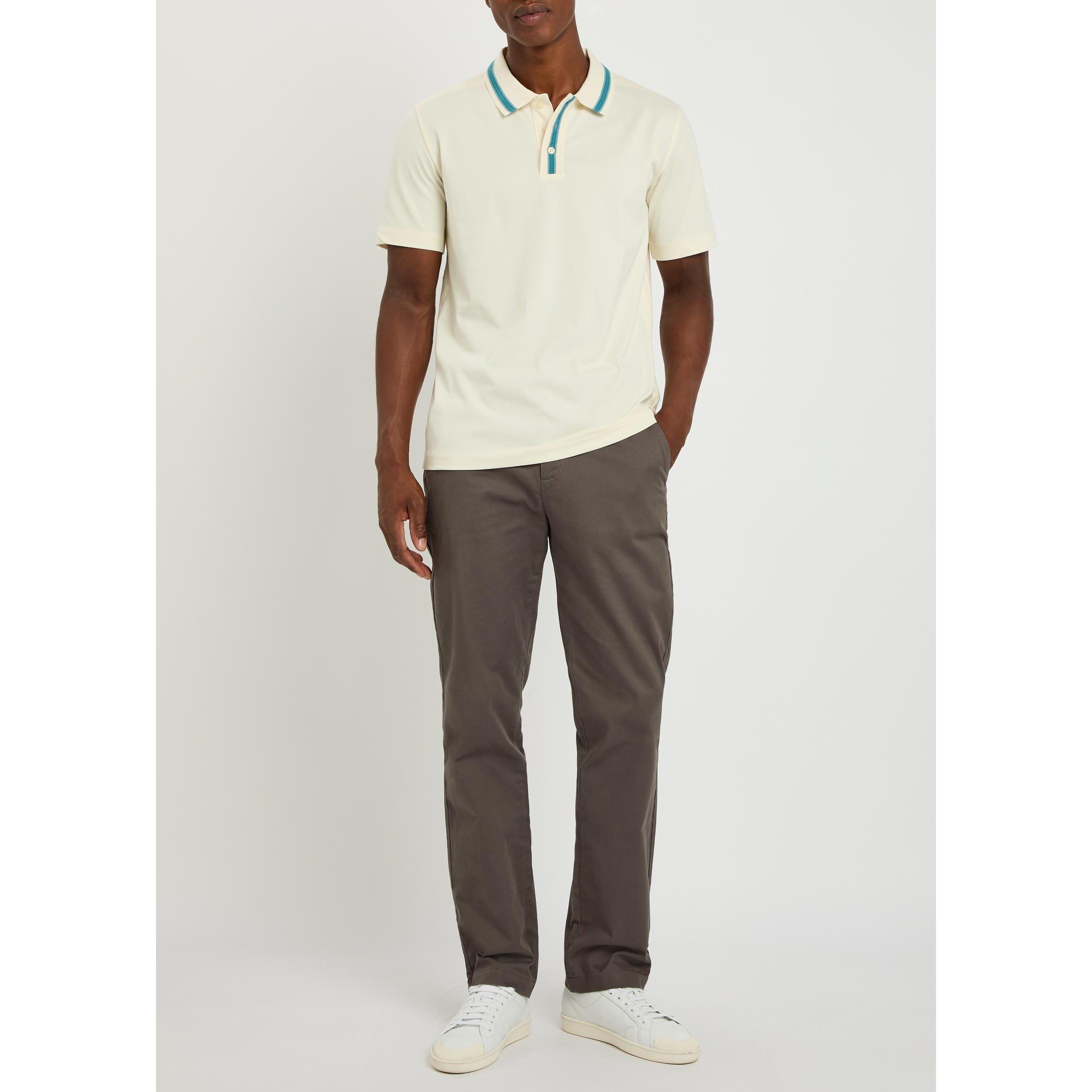WHITE - PS Paul Smith - Men's Cotton Short-Sleeve Polo Shirt - 5