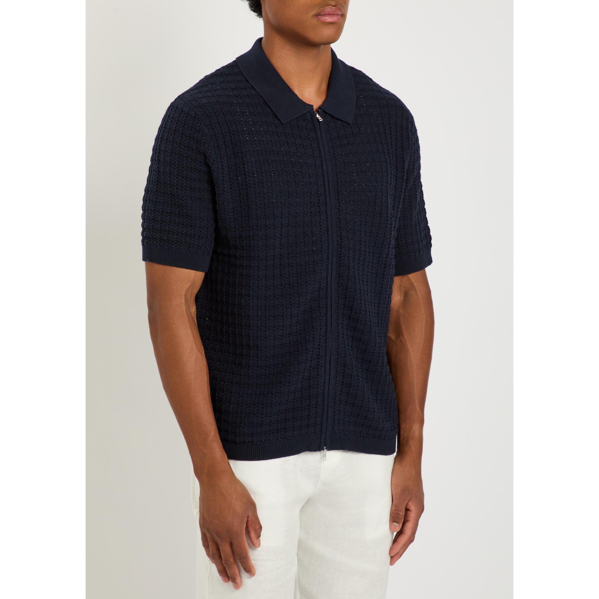 NAVY - Wax London - Men's Goldie Cotton Short-Sleeve Relaxed-Fit Polo Shirt - 2